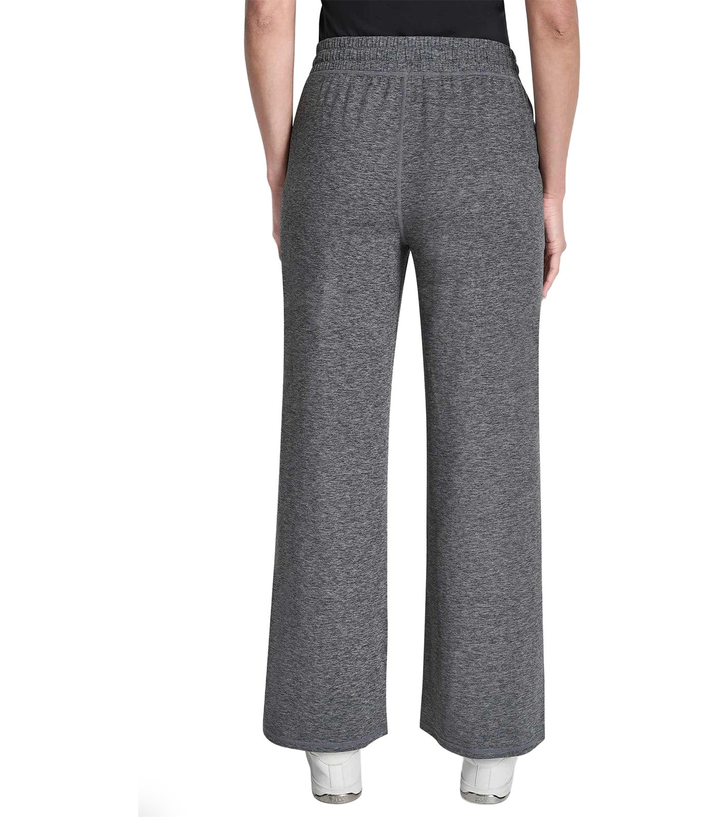 Spacedye Mid Rise Open Leg Pant with Pockets Gray