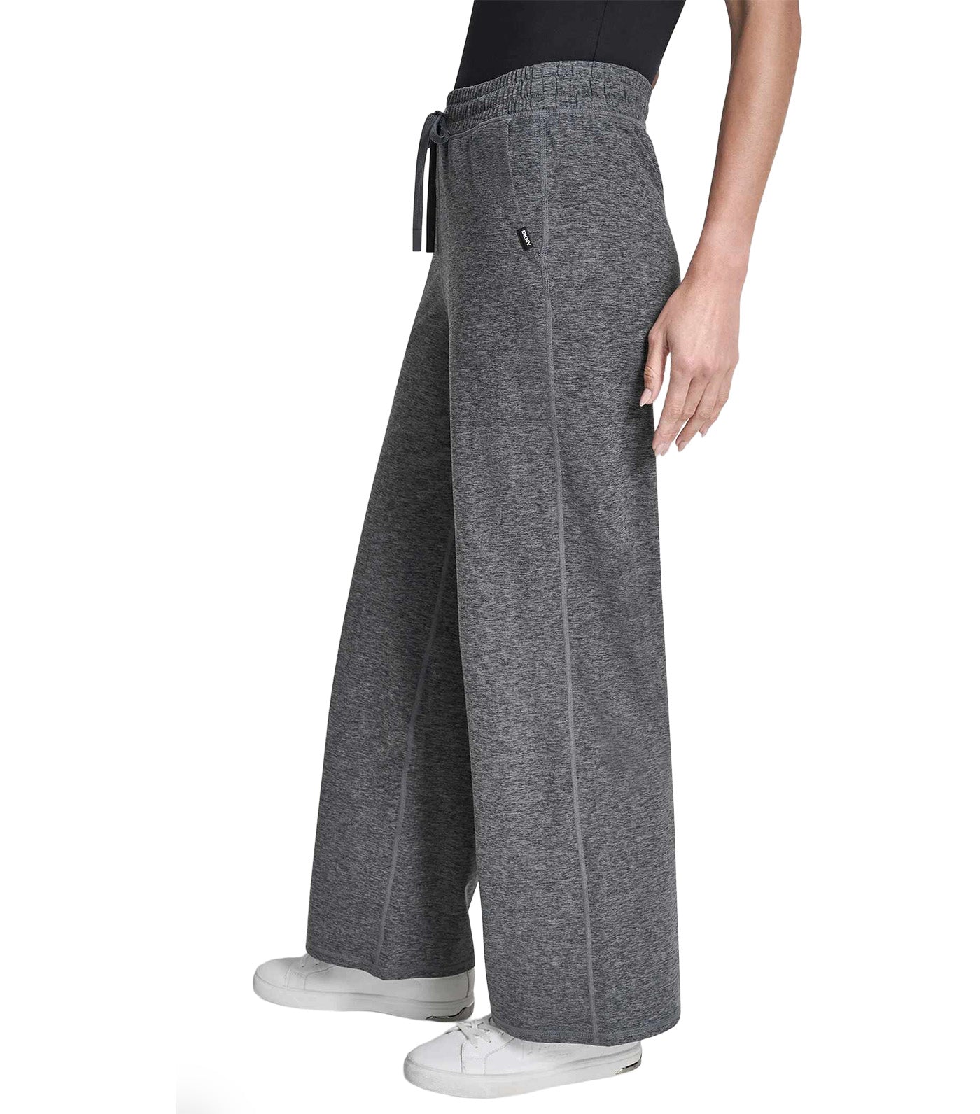 Spacedye Mid Rise Open Leg Pant with Pockets Gray