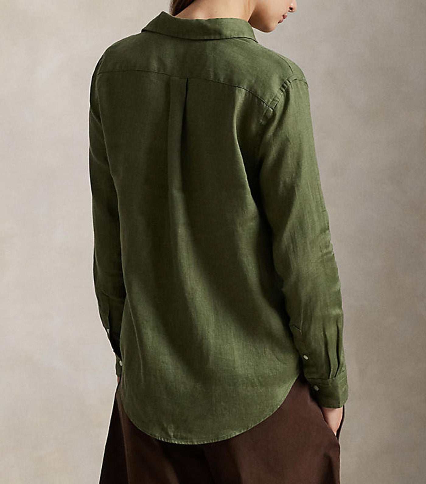 Women's Classic Fit Linen Shirt Green