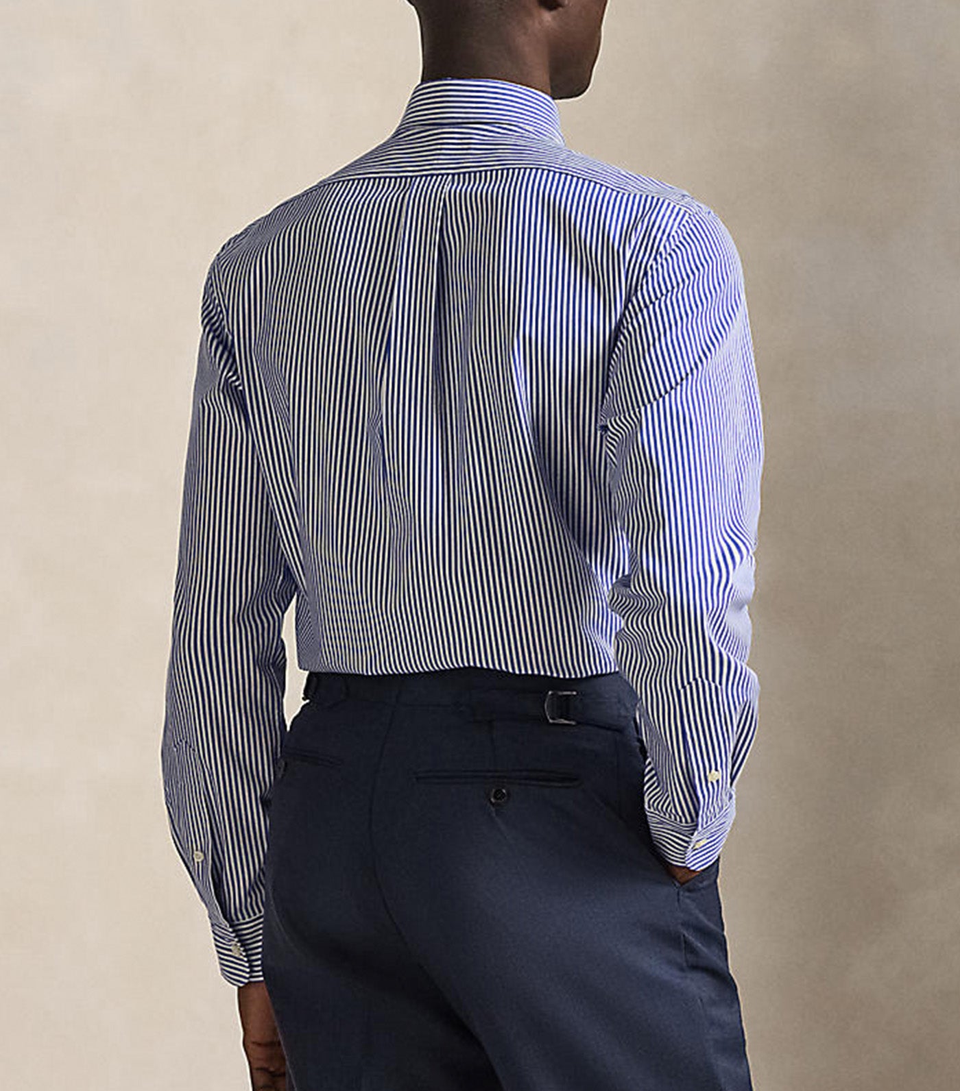 Men's Custom Fit Stretch Poplin Shirt Blue