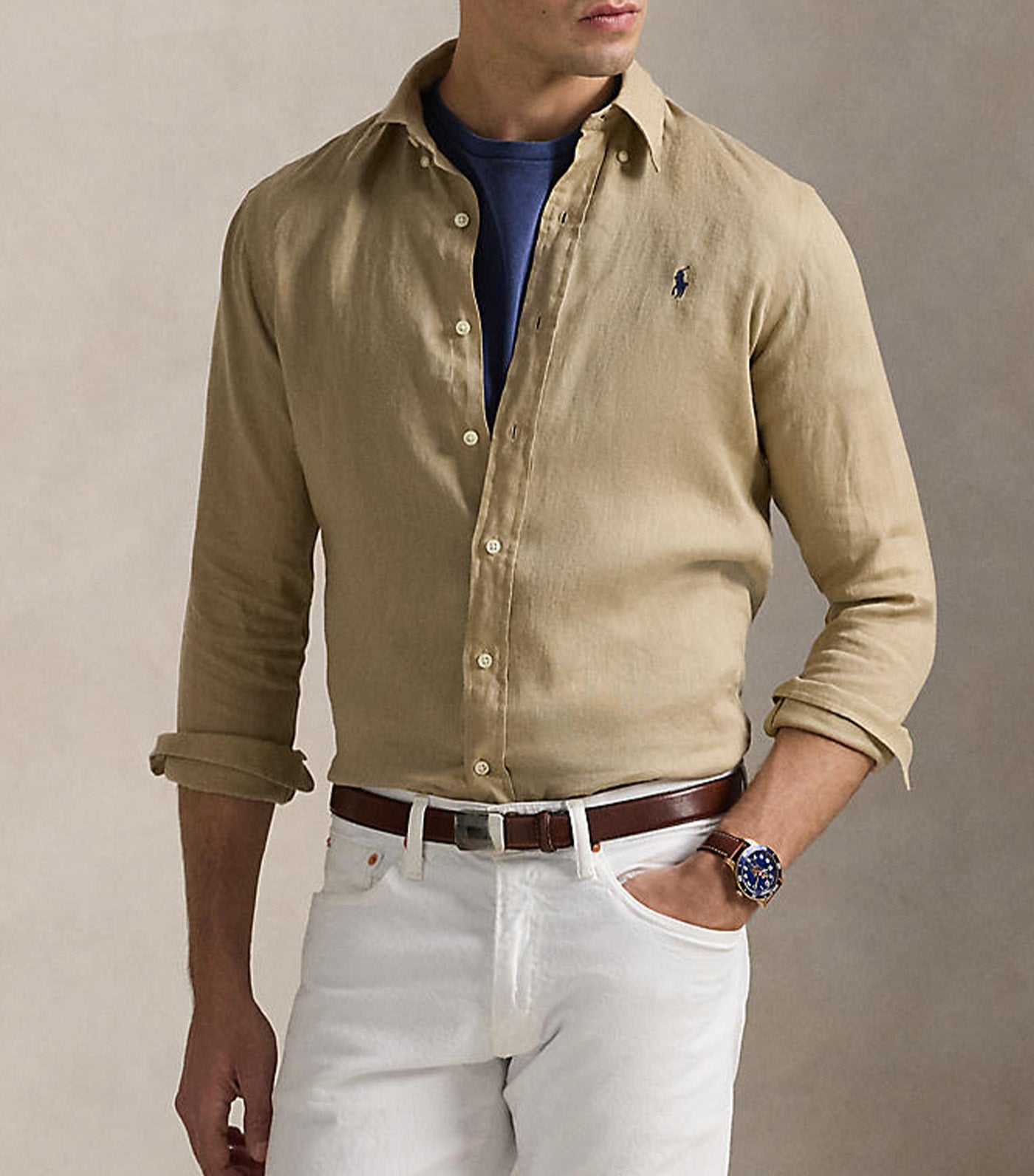 Men's Custom Fit Linen Shirt