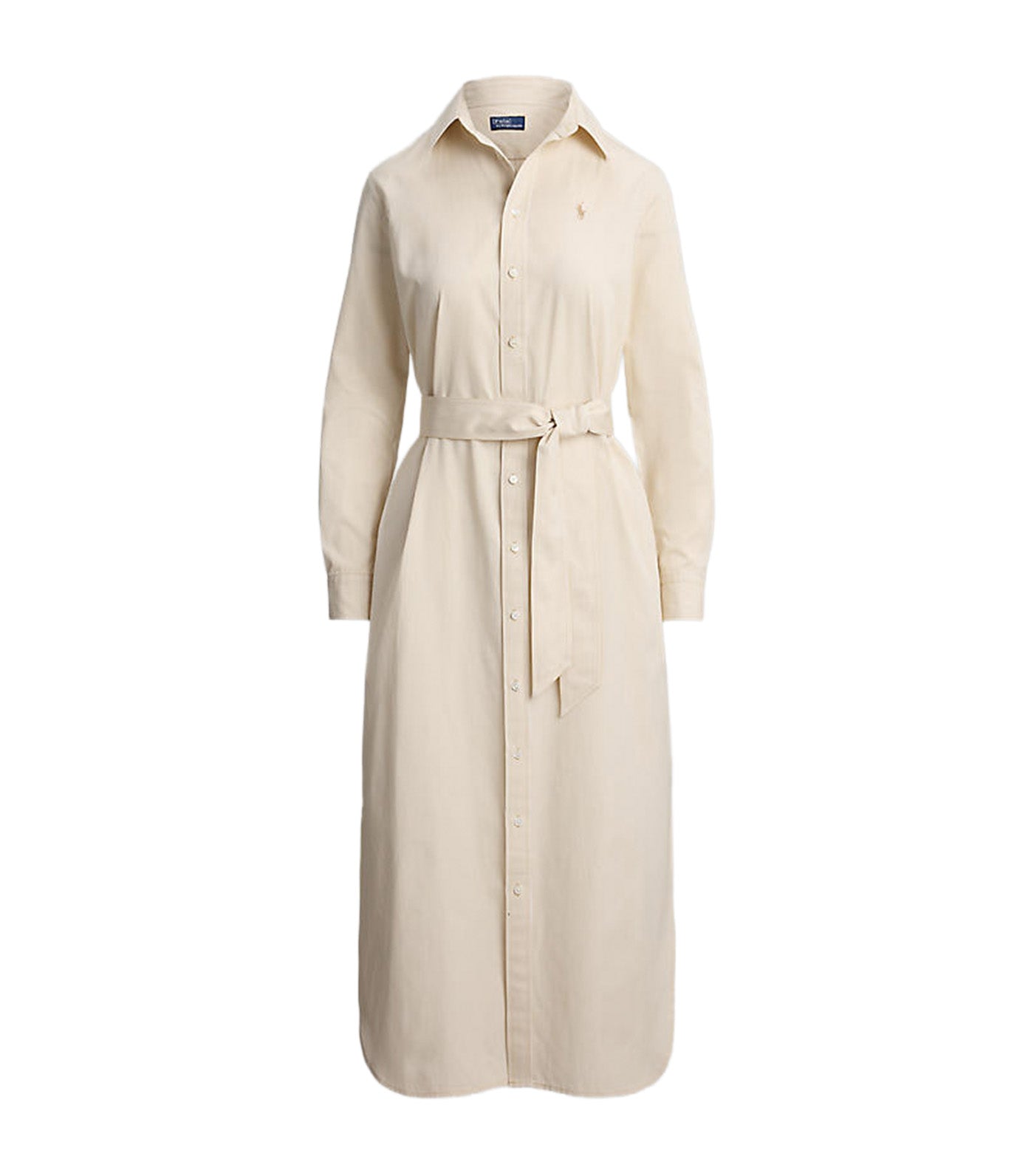 Women's Belted Striped Cotton Shirtdress