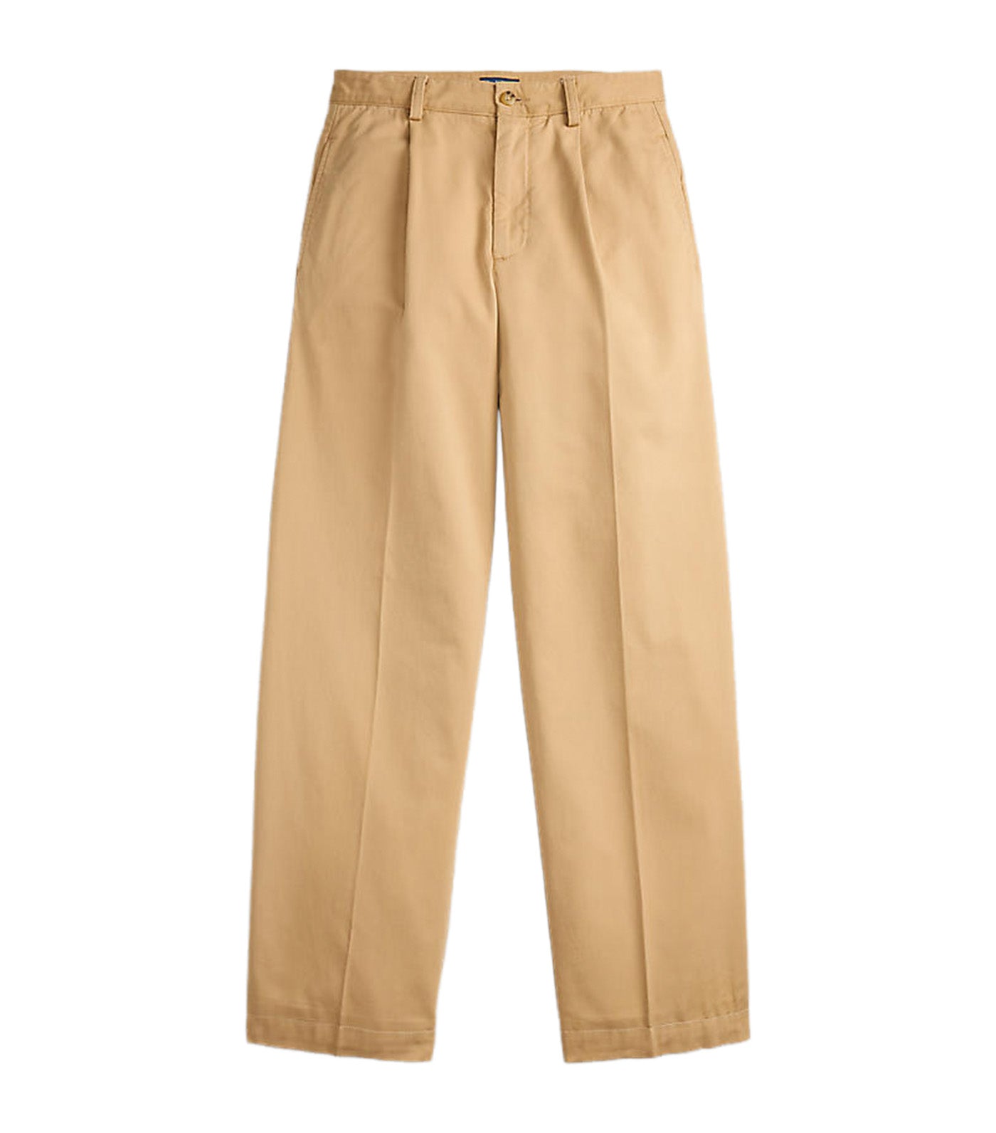 Women's Relaxed Fit Pleated Chino Pant Beige/Khaki