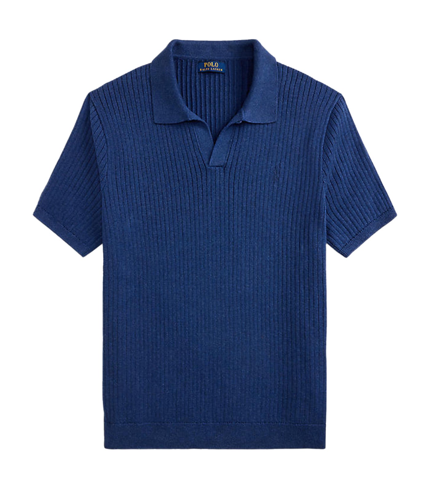 Men's Rib-Knit Cotton Johnny-Collar Sweater