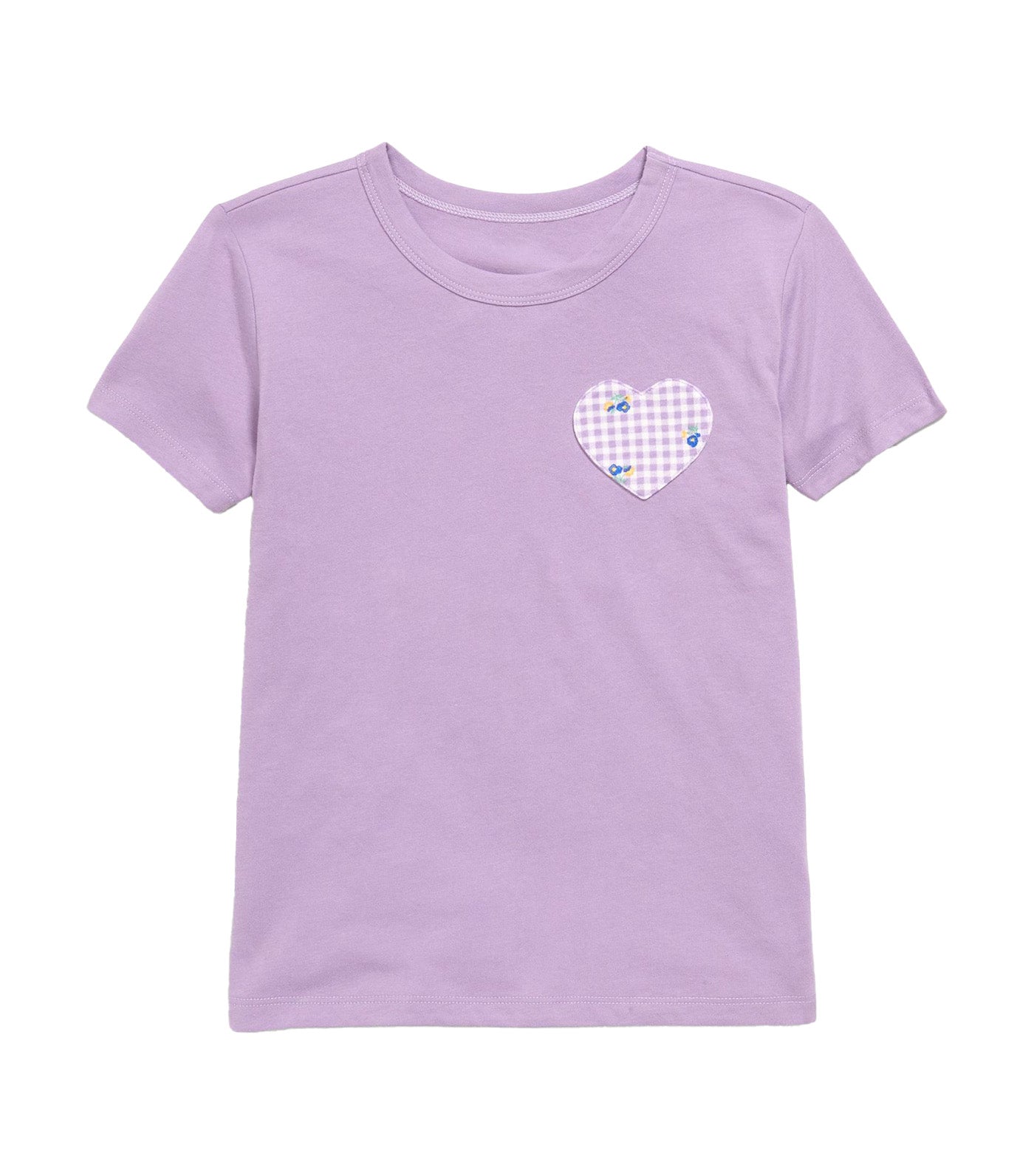 Softest Short-Sleeve Heart-Pocket T-Shirt for Girls