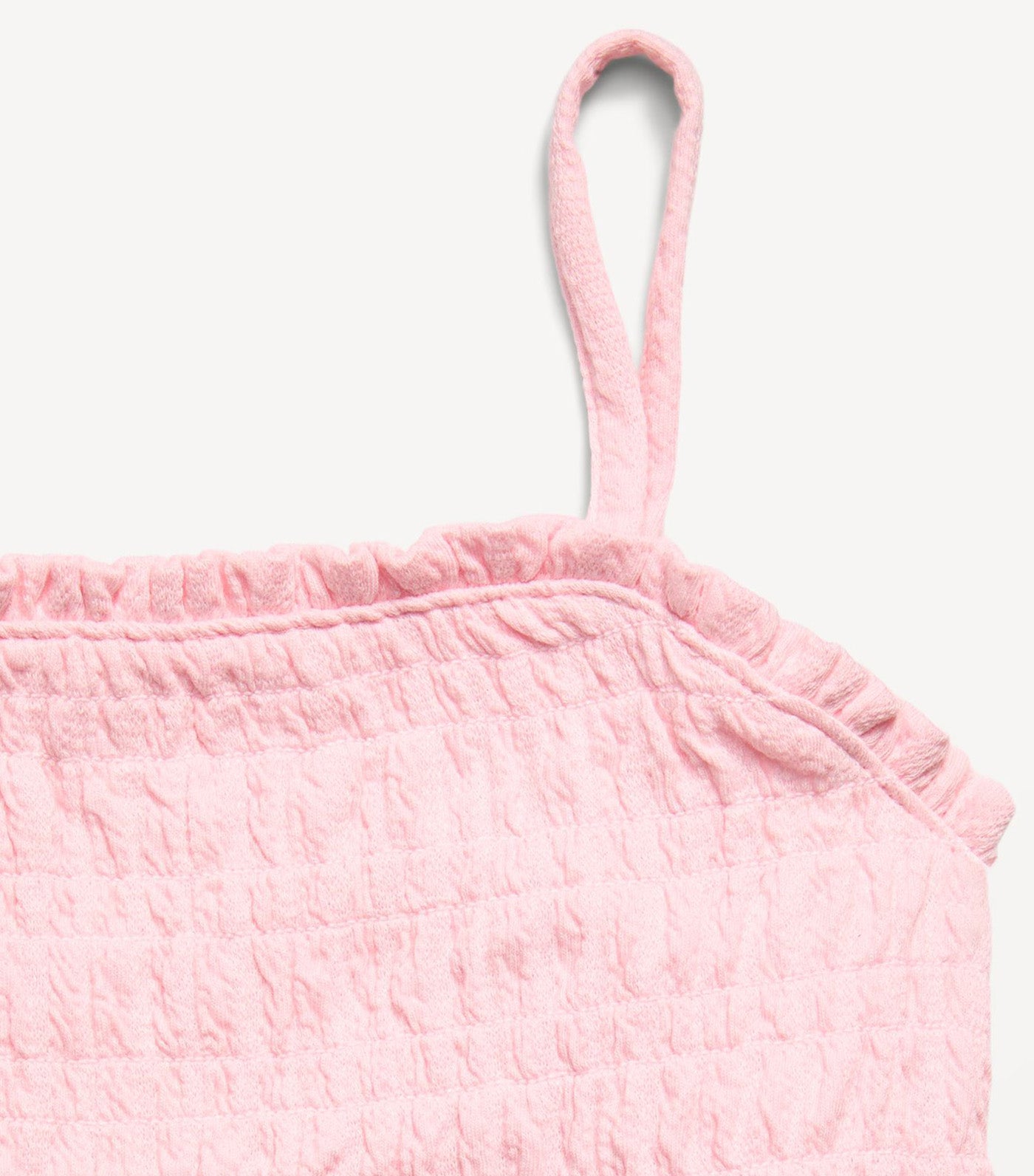 Old Navy Kids Sleeveless Textured Smocked Top for Girls Pink Sky