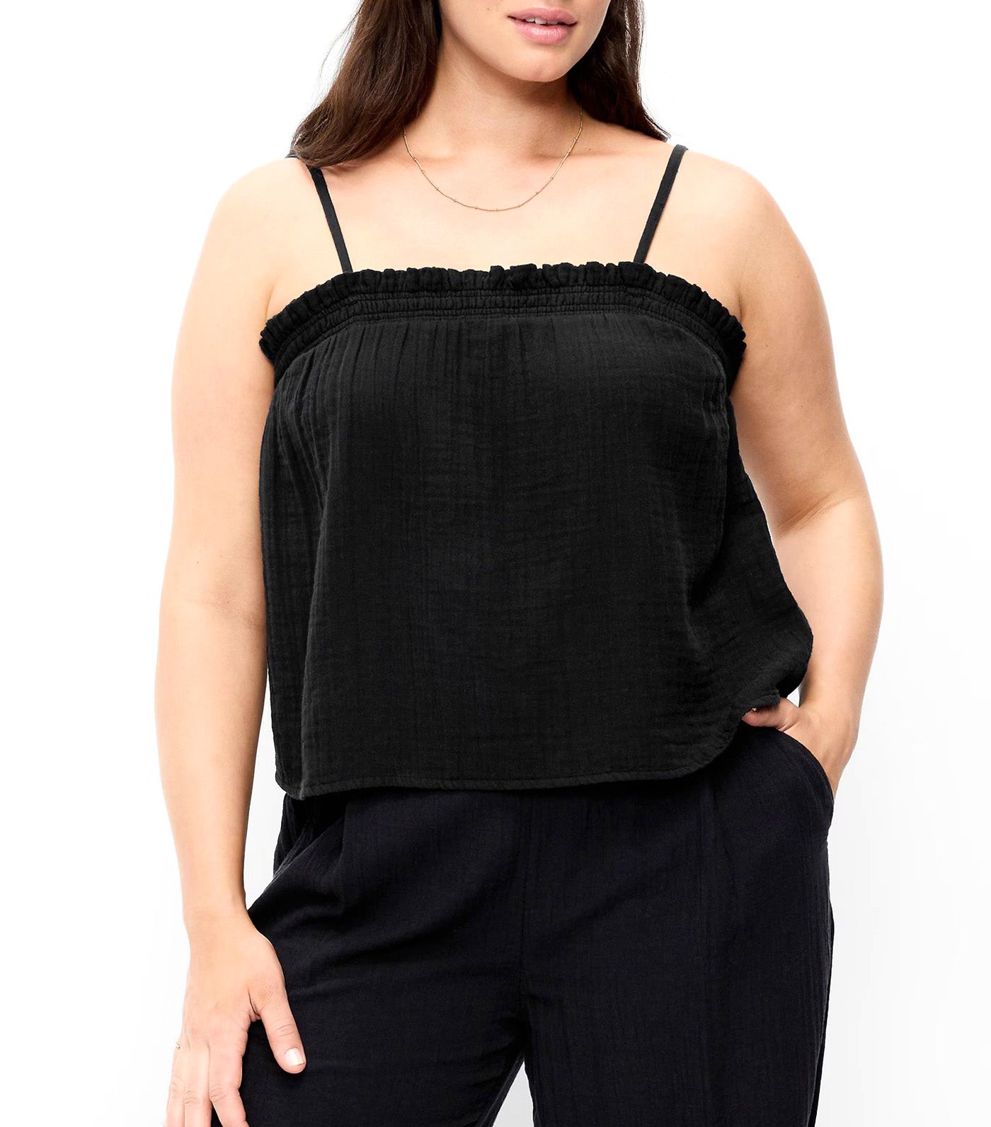 Open-Back Smocked Tank Top