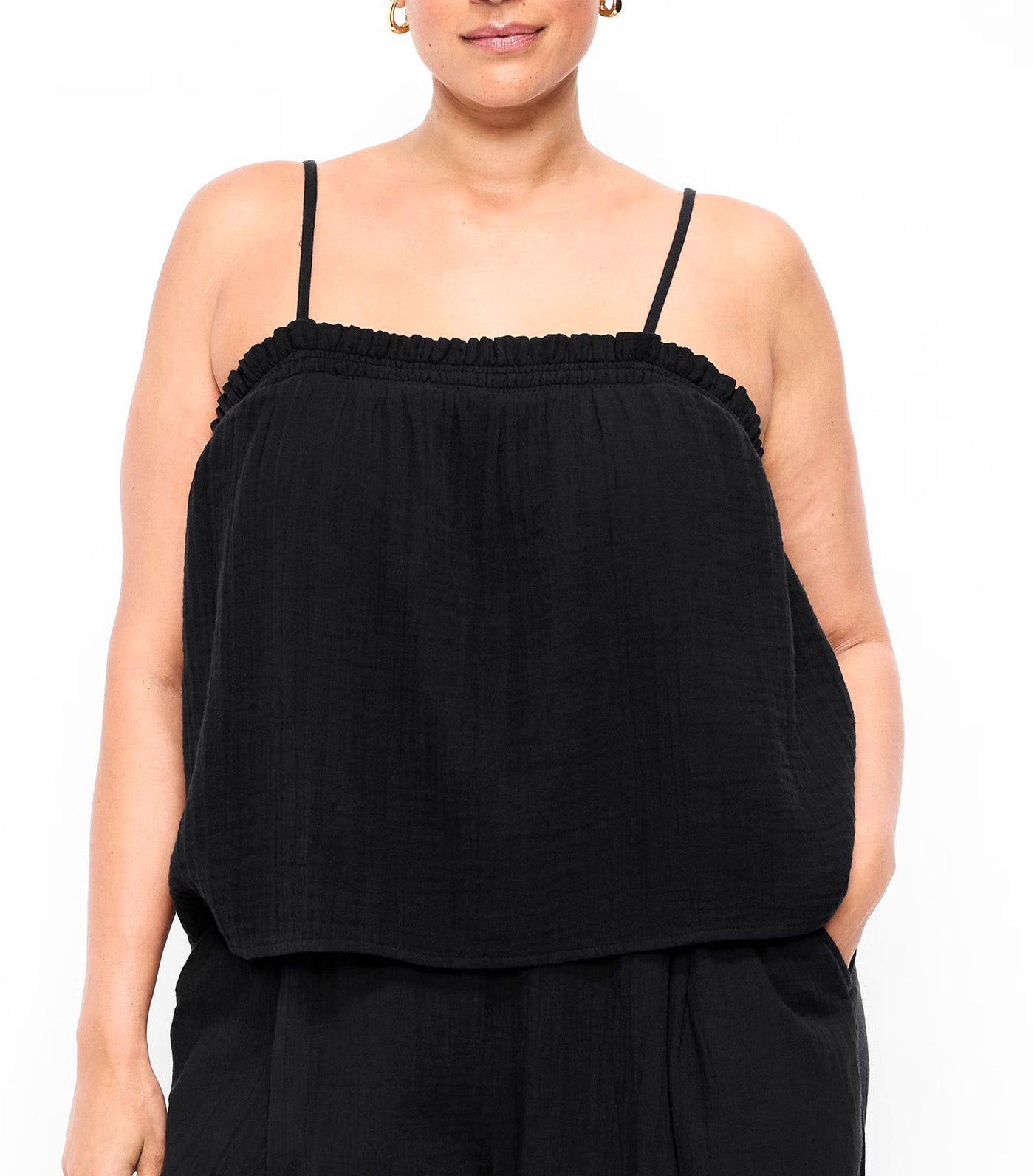 Open-Back Smocked Tank Top