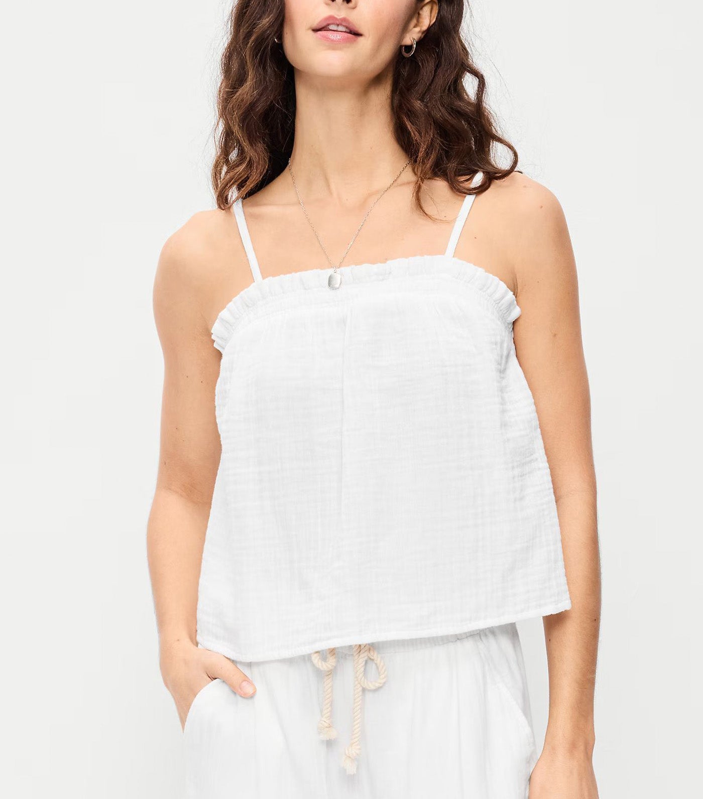 Open-Back Smocked Tank Top