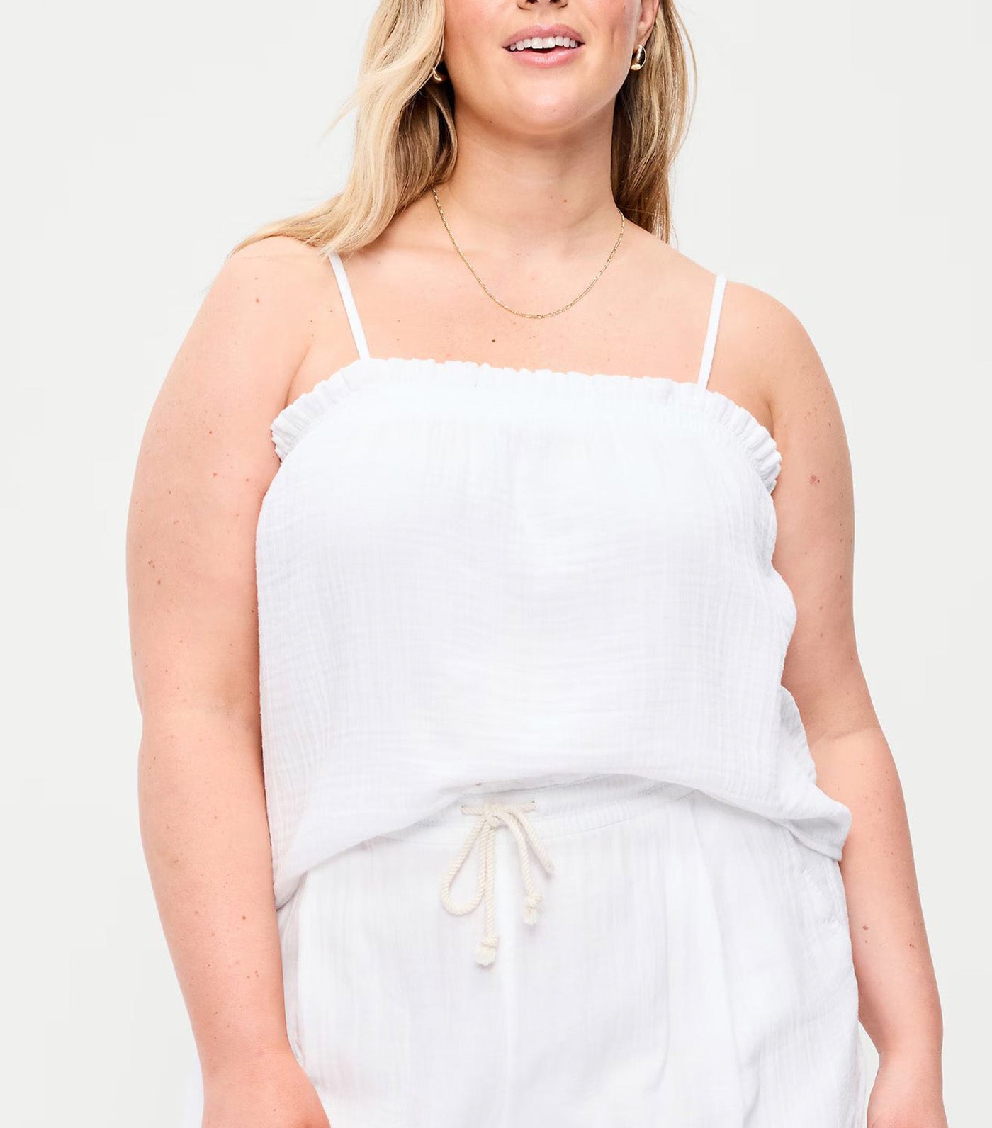 Open-Back Smocked Tank Top