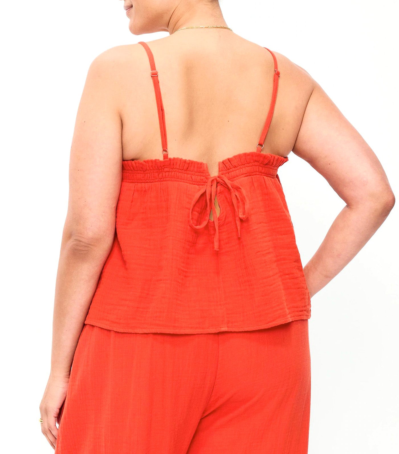Open-Back Smocked Tank Top