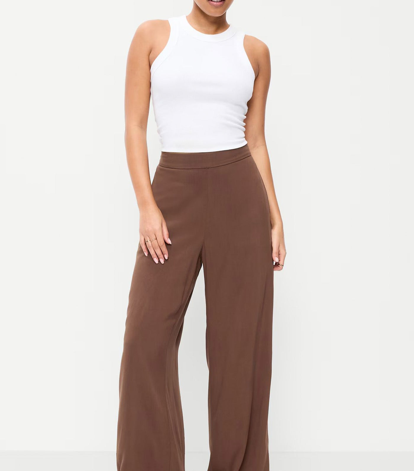 High-Waisted Playa Wide-Leg Pants
