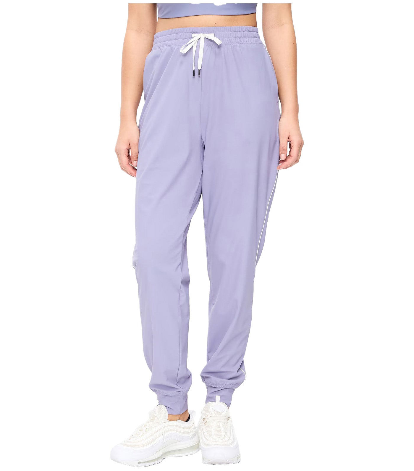 High-Waisted Side-Striped SleekTech Jogger