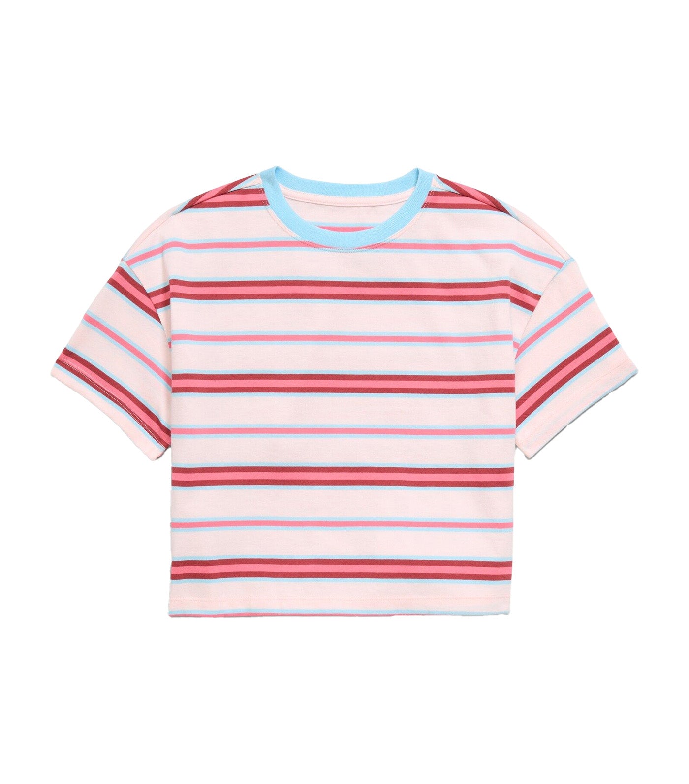 Oversized Short-Sleeve Cropped T-Shirt for Girls