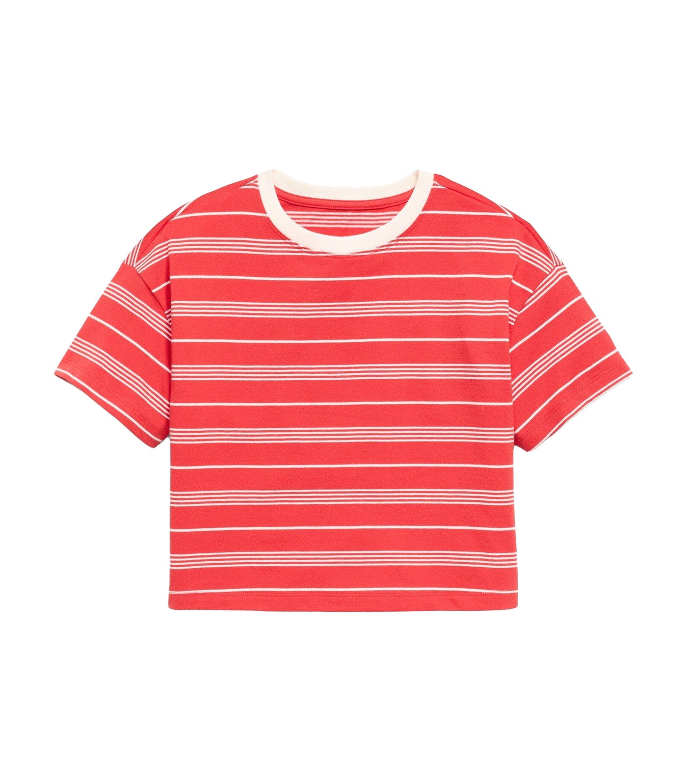 Oversized Short-Sleeve Cropped T-Shirt for Girls