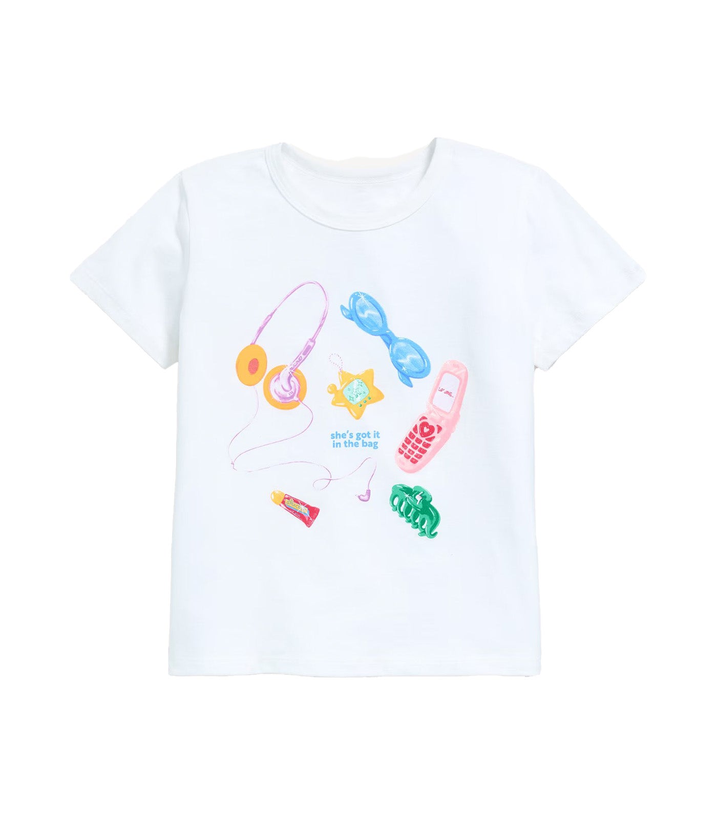 Old Navy Kids Short-Sleeve Graphic T-Shirt for Girls Sea Salt