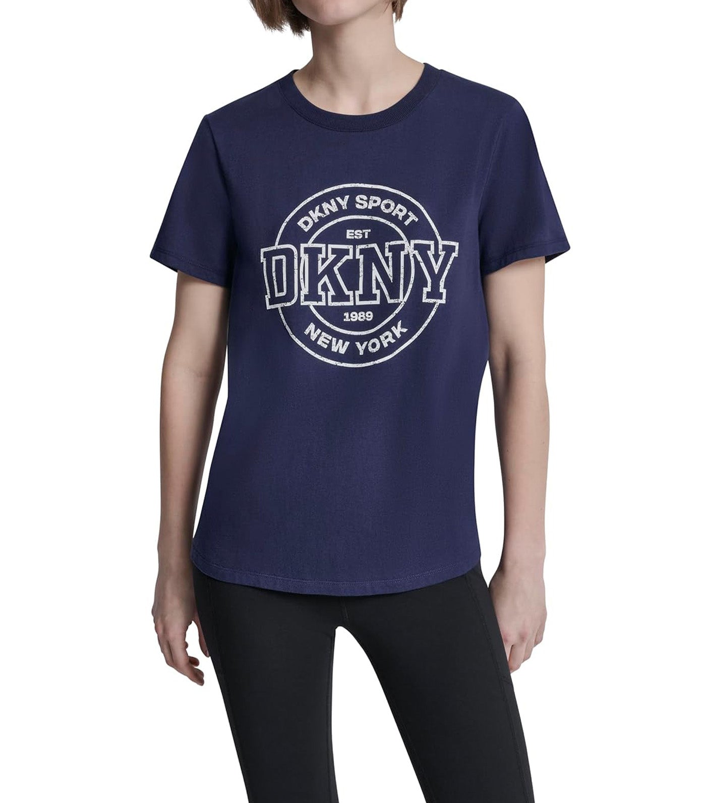 Collegiate Medallion Logo Relaxed Fit Tee Peacoat