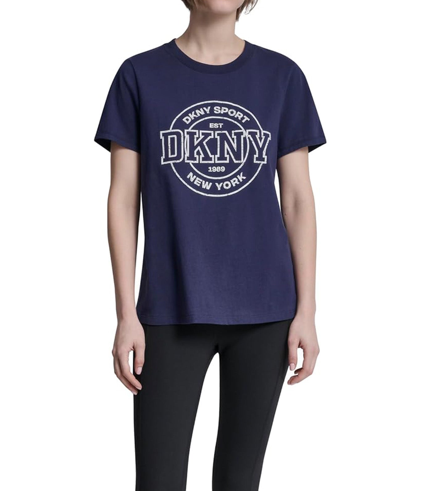 Collegiate Medallion Logo Relaxed Fit Tee Peacoat