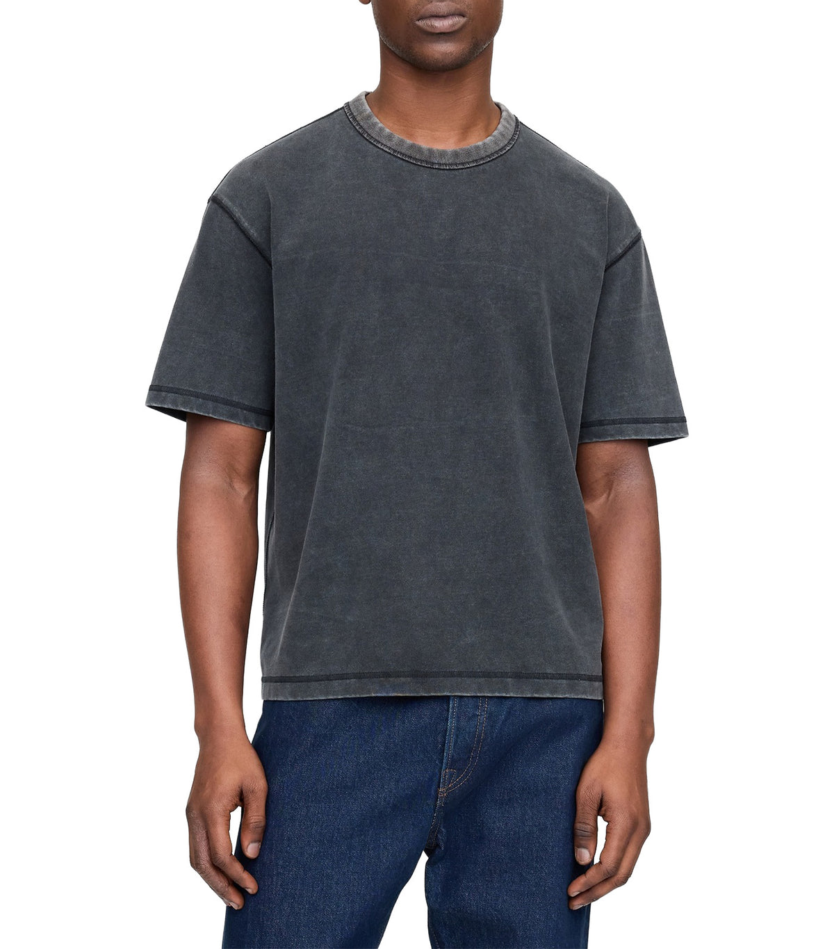 Adult Heavyweight Crop T-Shirt Black