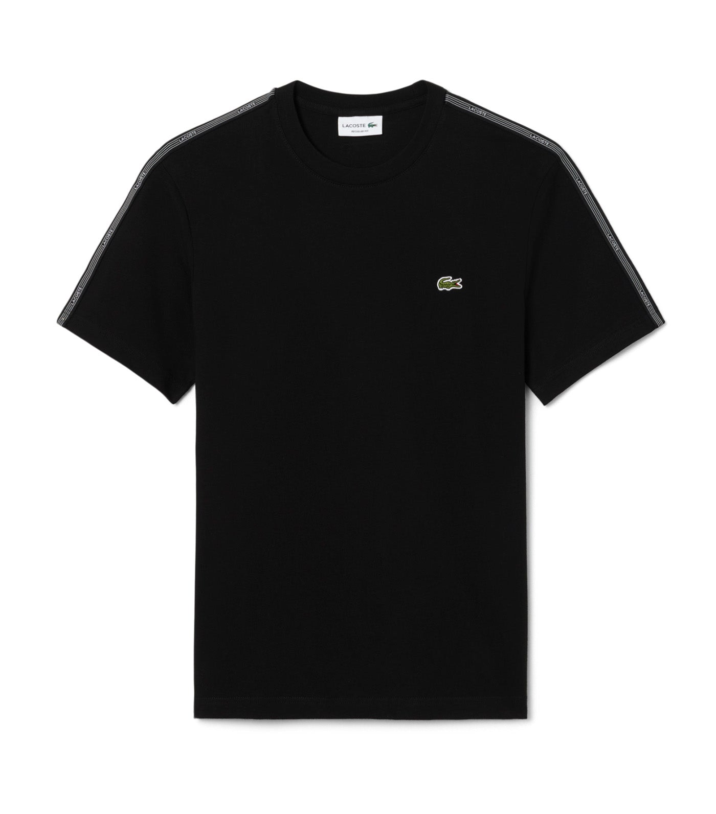 Lacoste Branded Stripe Band T-Shirt Black