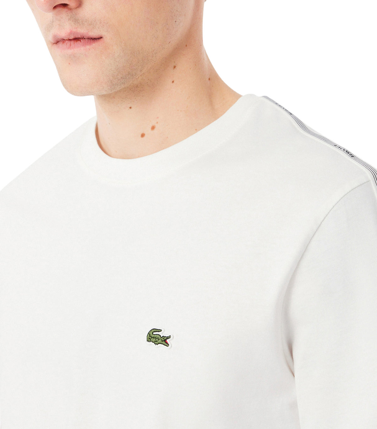 Branded Stripe Band T-Shirt White