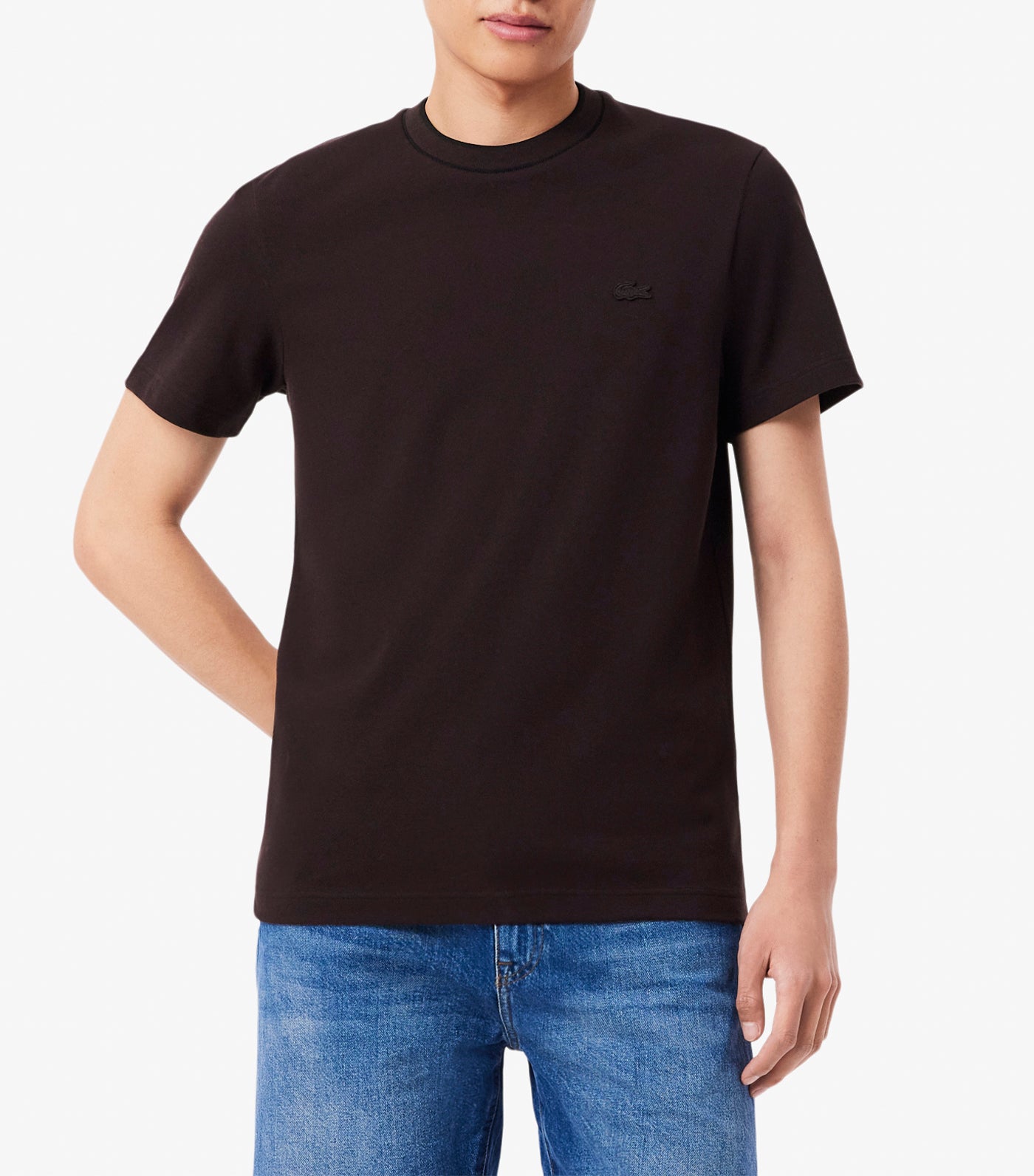 Color Tipping Line Match Pique Stretch T-Shirt Buffalo