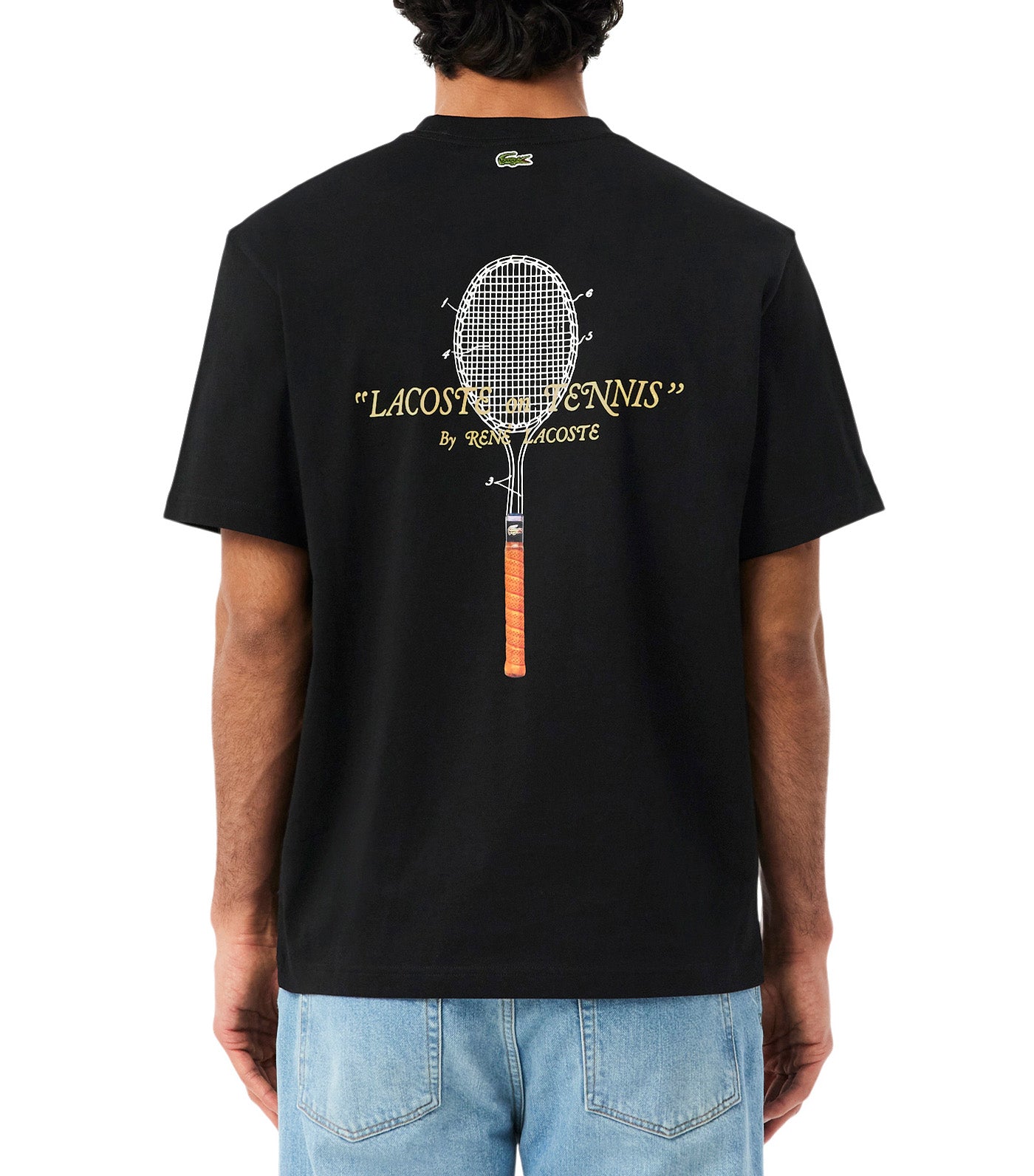 Lacoste Embroidered Cotton T-Shirt Black