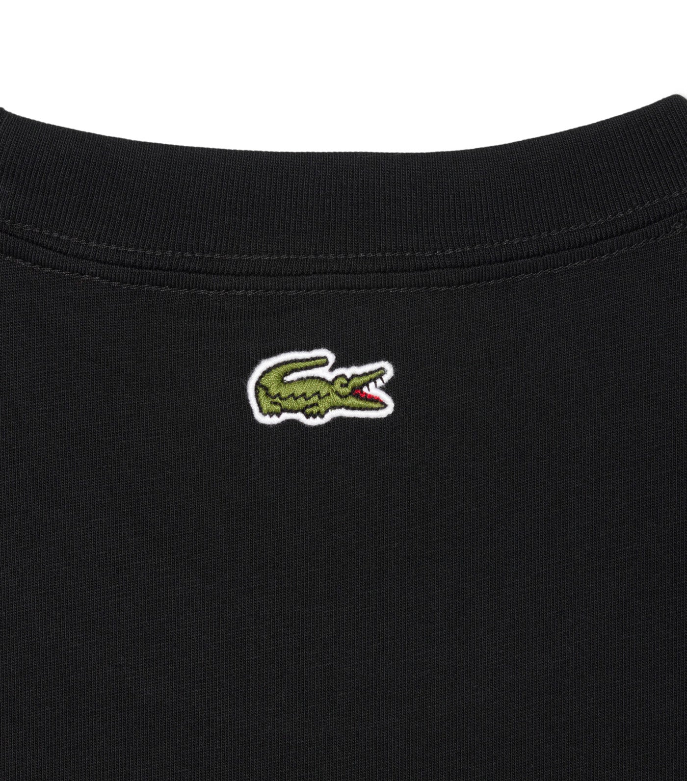Lacoste Embroidered Cotton T-Shirt Black