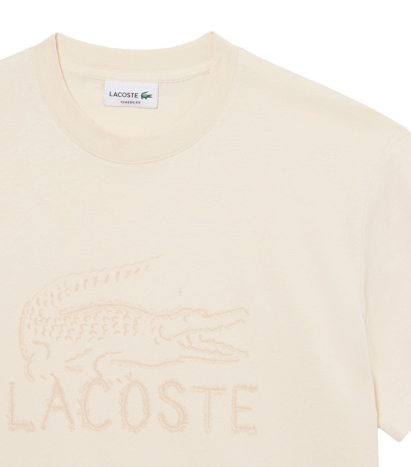 Printed Cotton T-Shirt Naturel Clair