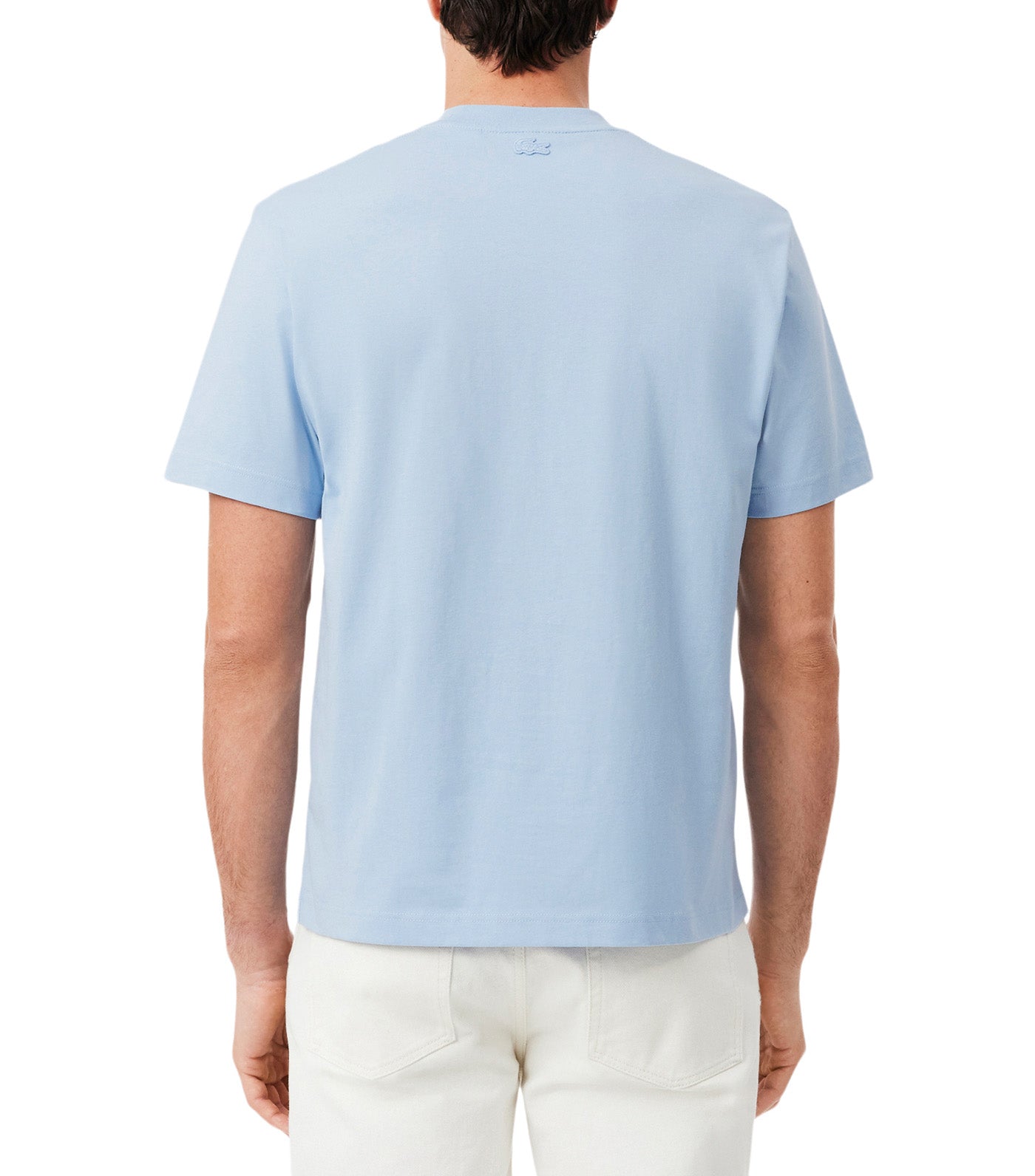 Printed Cotton T-Shirt Chambray
