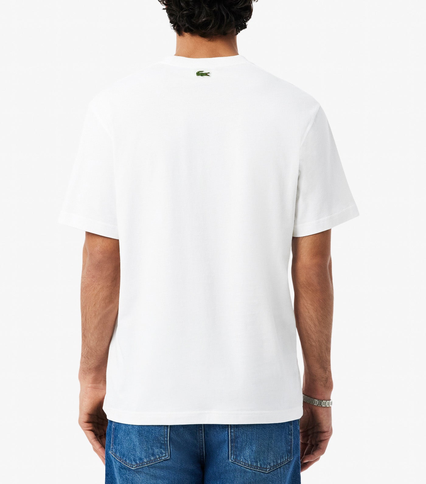 Lacoste Printed Cotton T-Shirt White