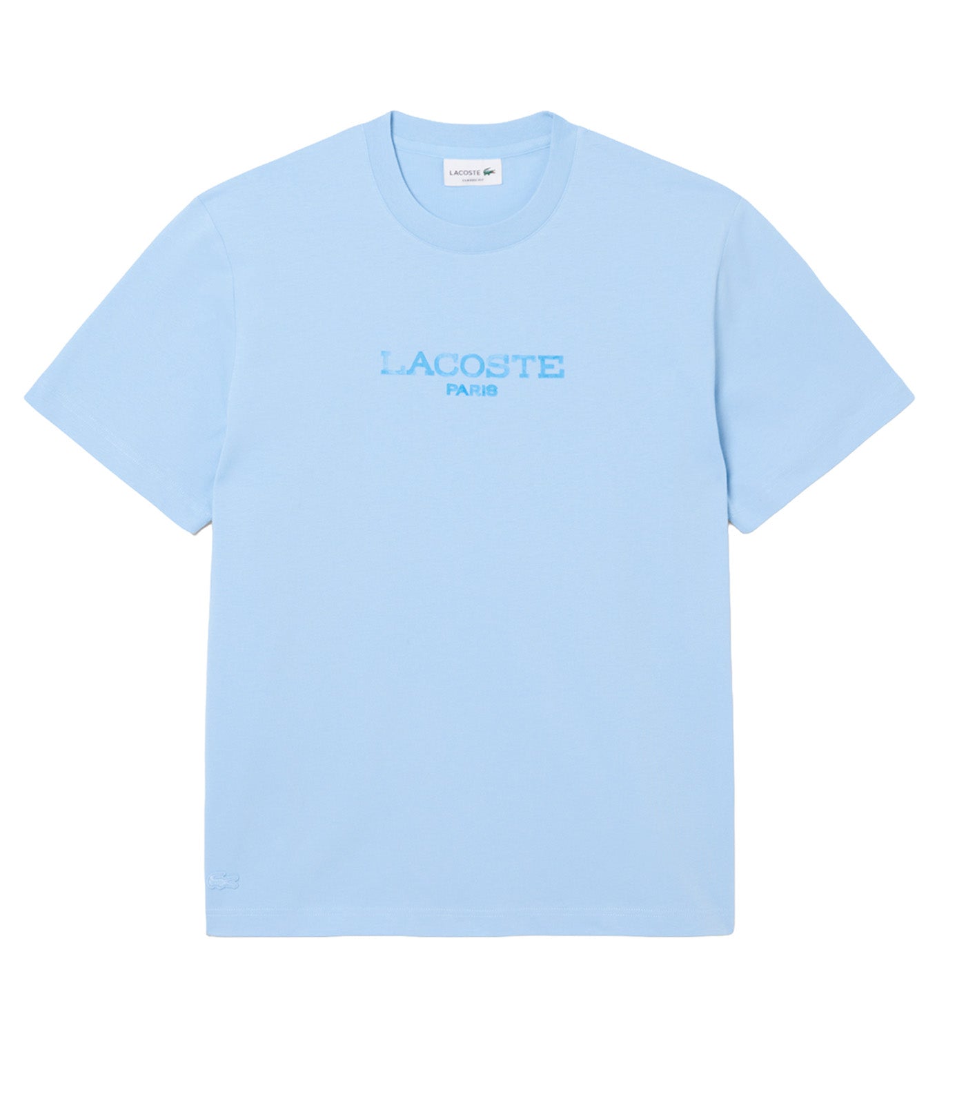 Printed Cotton T-Shirt Chambray