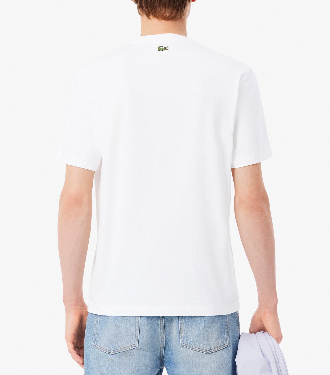 Lacoste Printed Cotton T-Shirt White