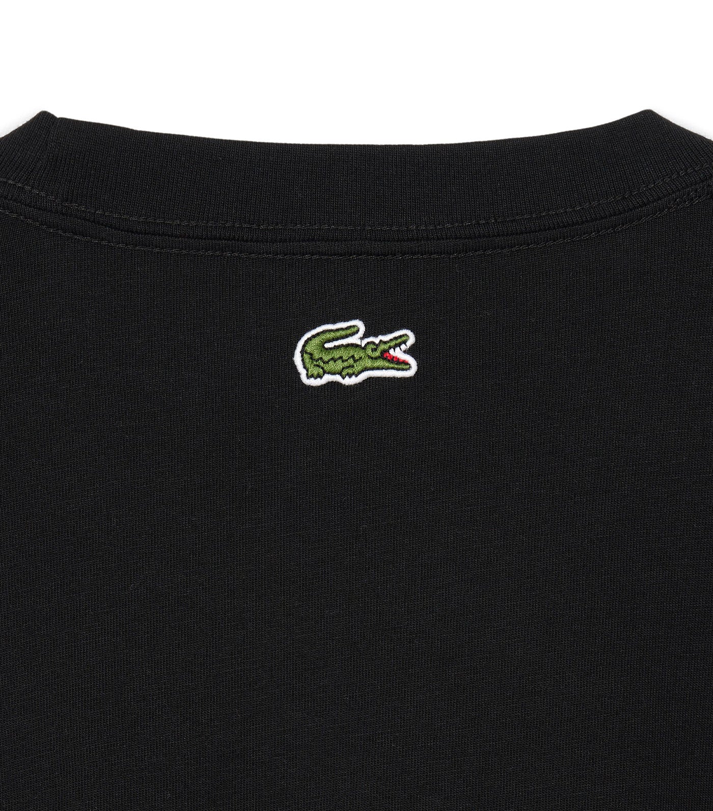 Lacoste Printed Cotton T-Shirt Black