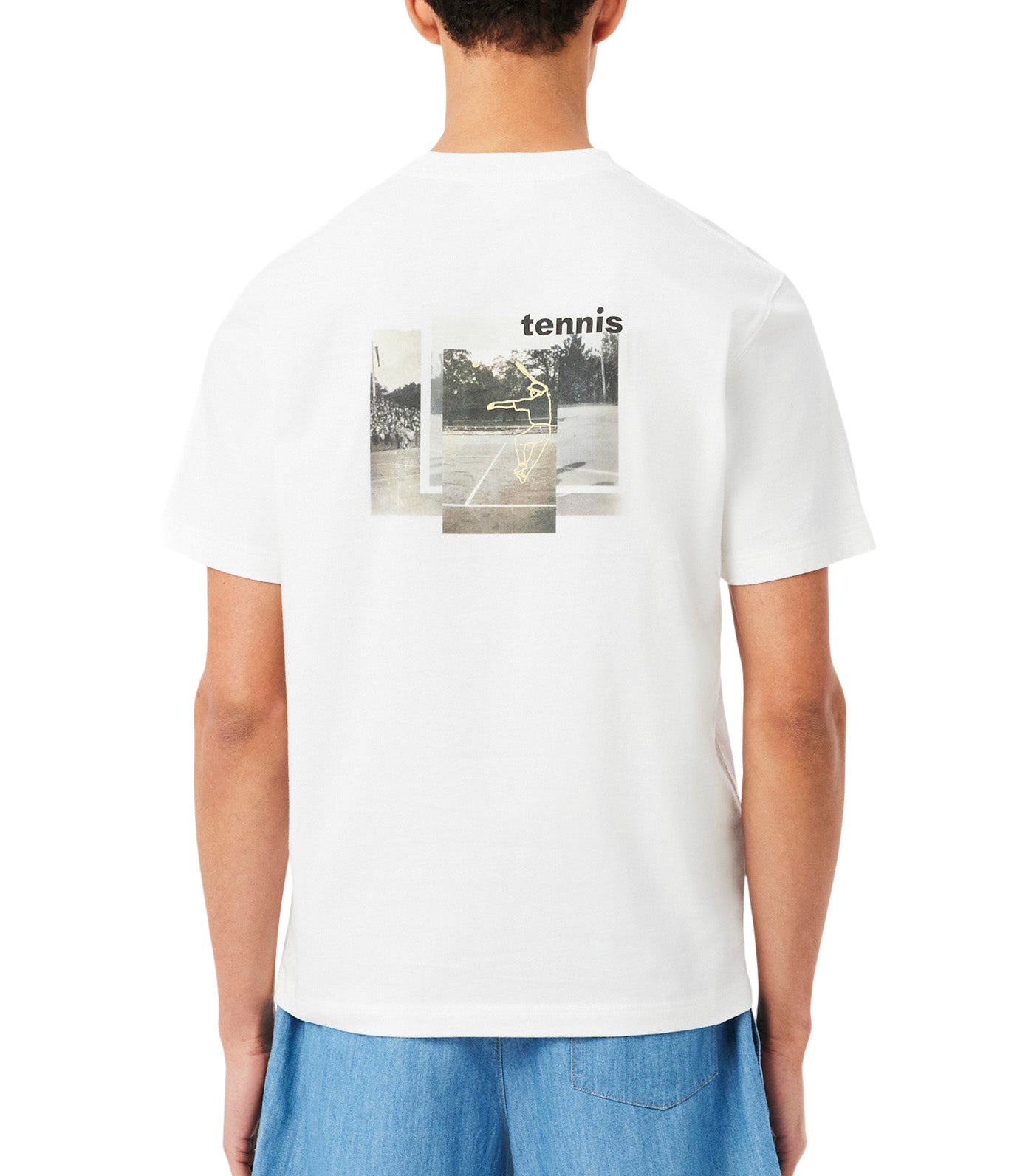 Lacoste Print Cotton T-Shirt Flour 