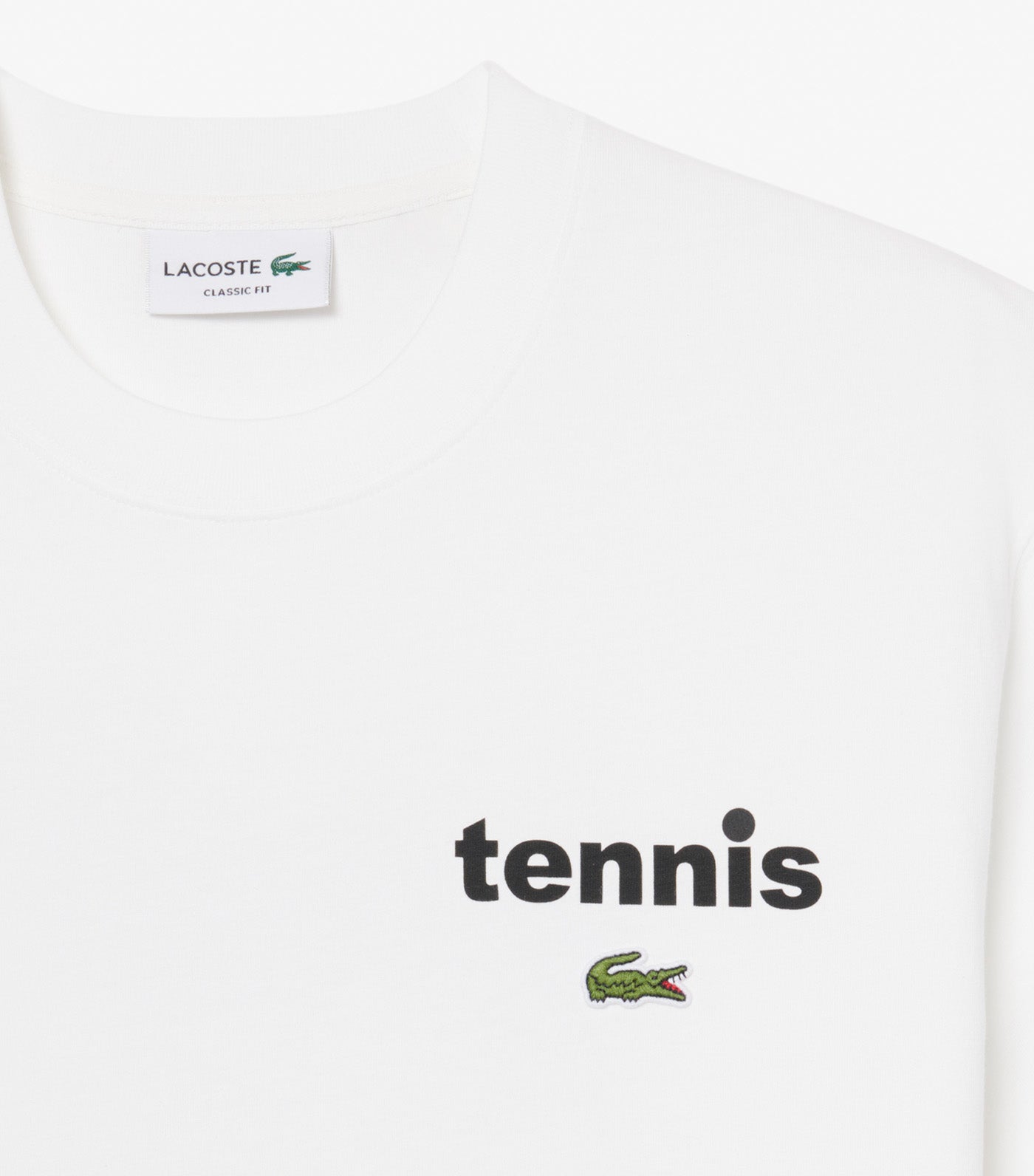 Lacoste Print Cotton T-Shirt Flour 