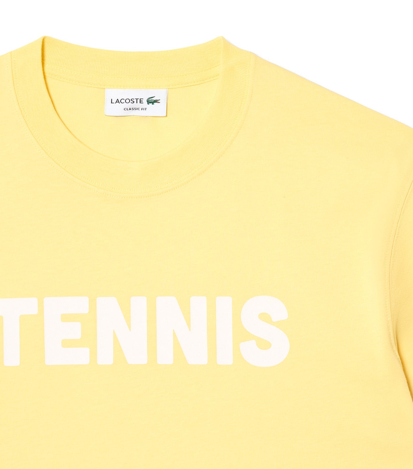 Lacoste Printed Cotton T-Shirt Yellow