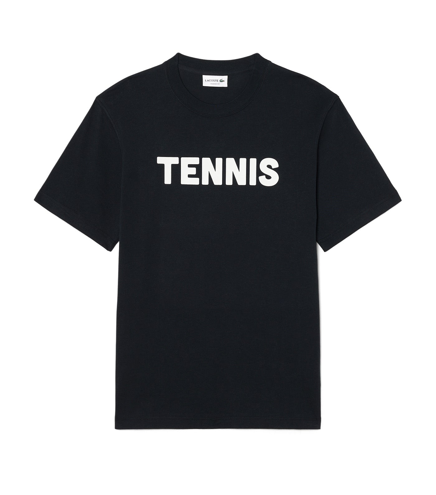 Lacoste Printed Cotton T-Shirt Blackbird