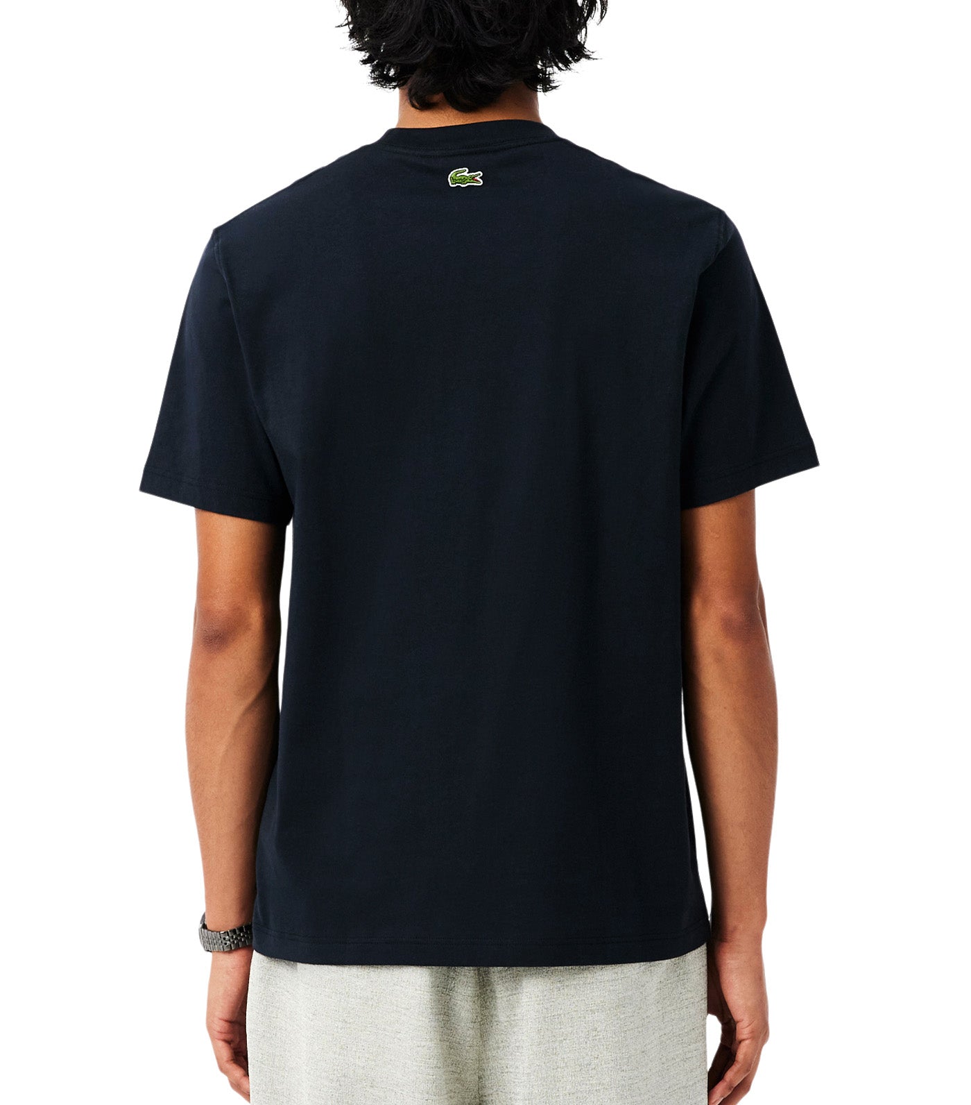 Lacoste Printed Cotton T-Shirt Blackbird