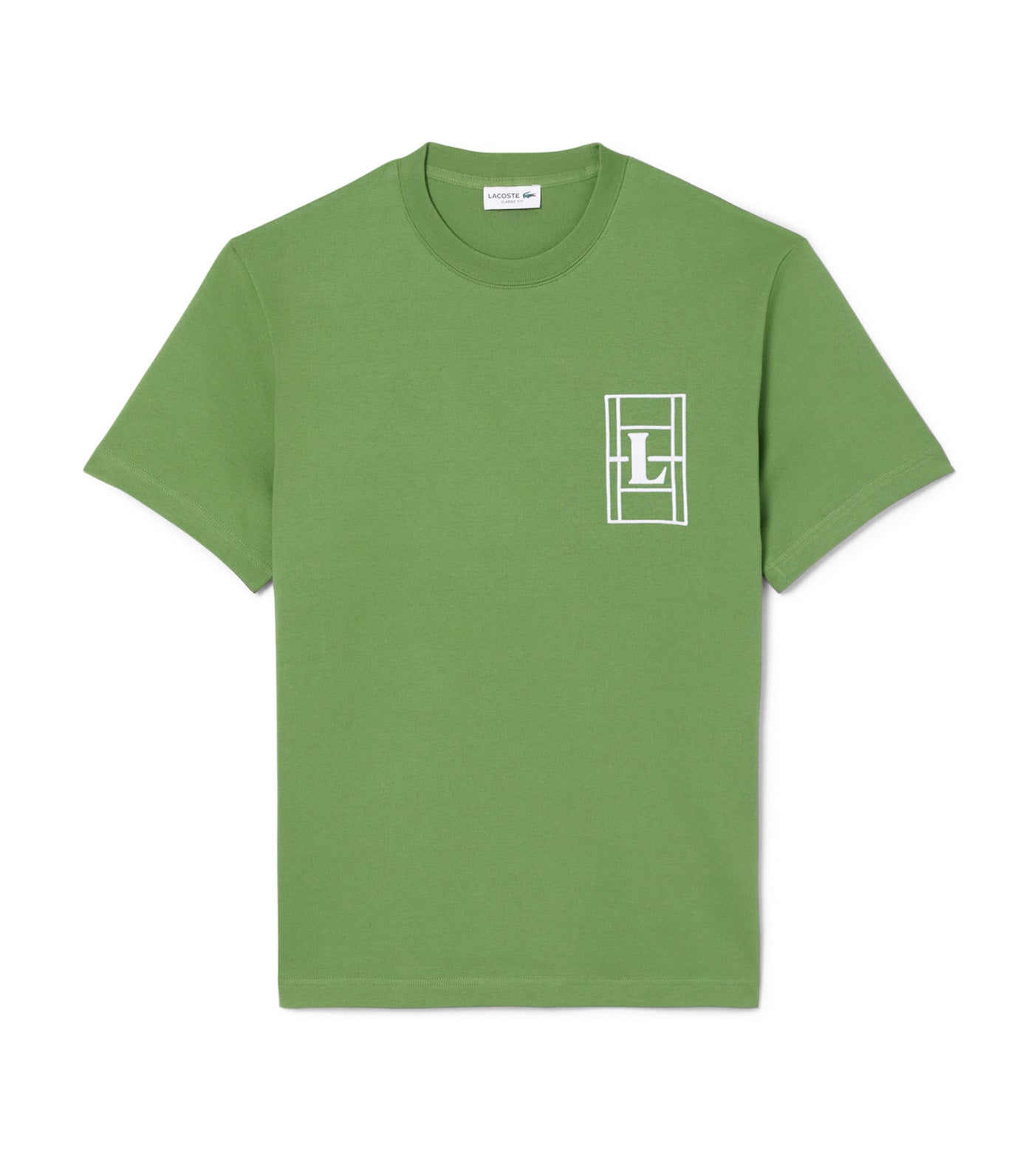 Lacoste Embroidered Heavy Jersey T-Shirt Lamb's Lettuce