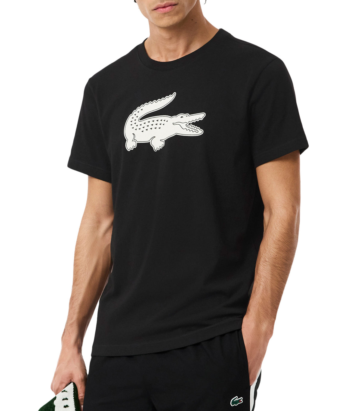 SPORT 3D Print Crocodile Ultra Dry T-Shirt Black/White