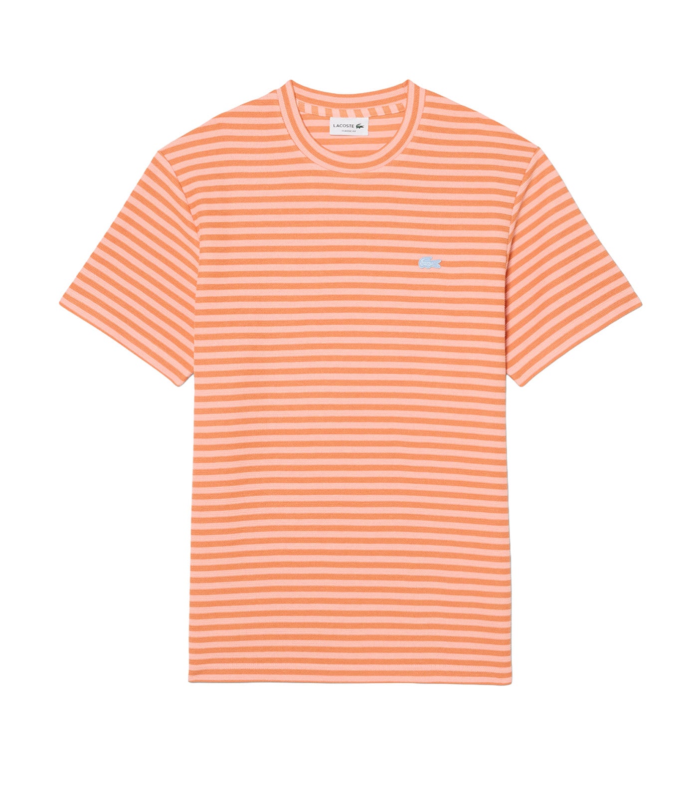 Textured Striped Cotton T-Shirt Miami/Blossom