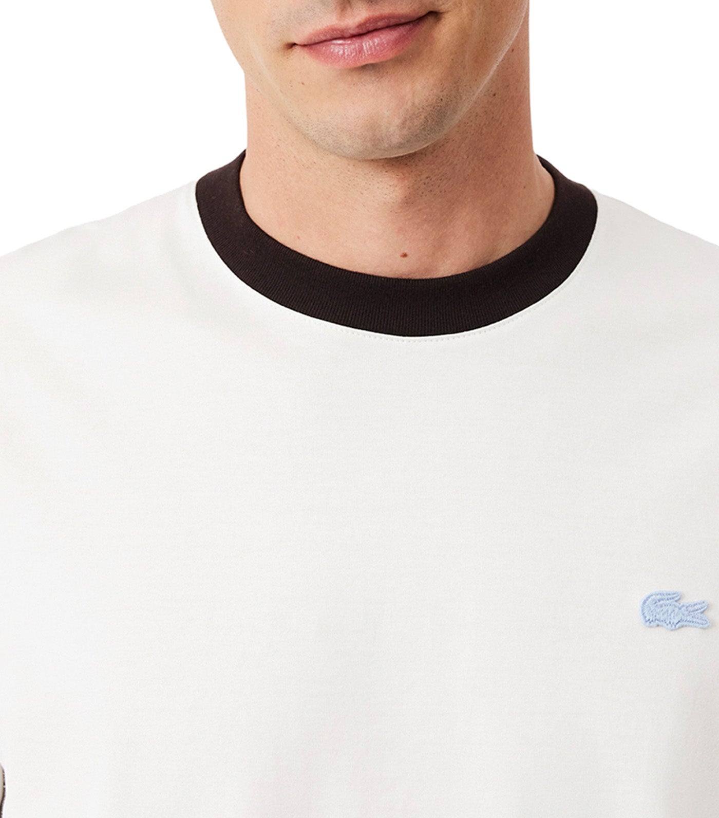 Classic Fit Colour-Block Cotton T-Shirt Flour