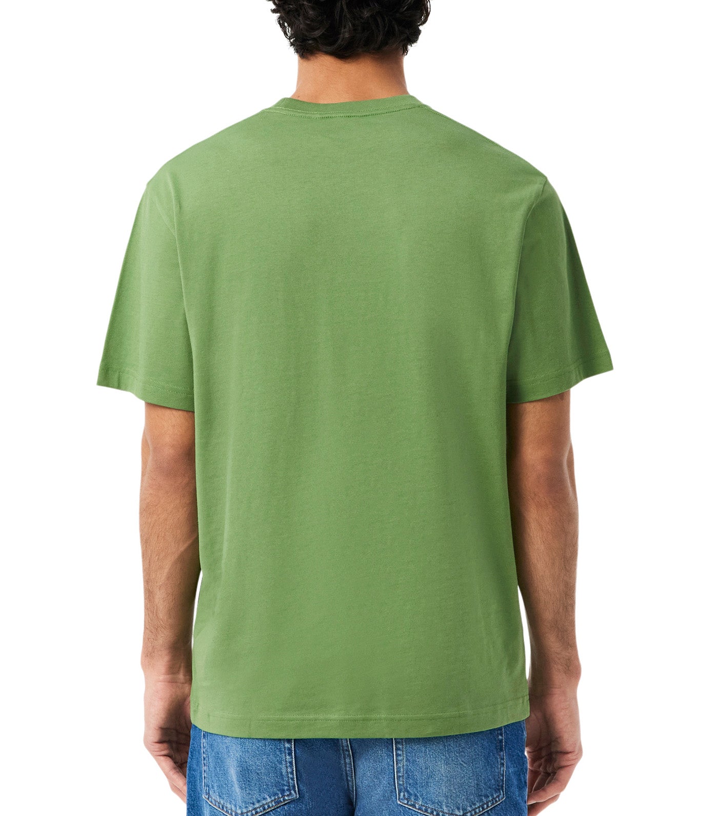 Lacoste Cotton T-Shirt with Breast Pocket Lamb's Lettuce
