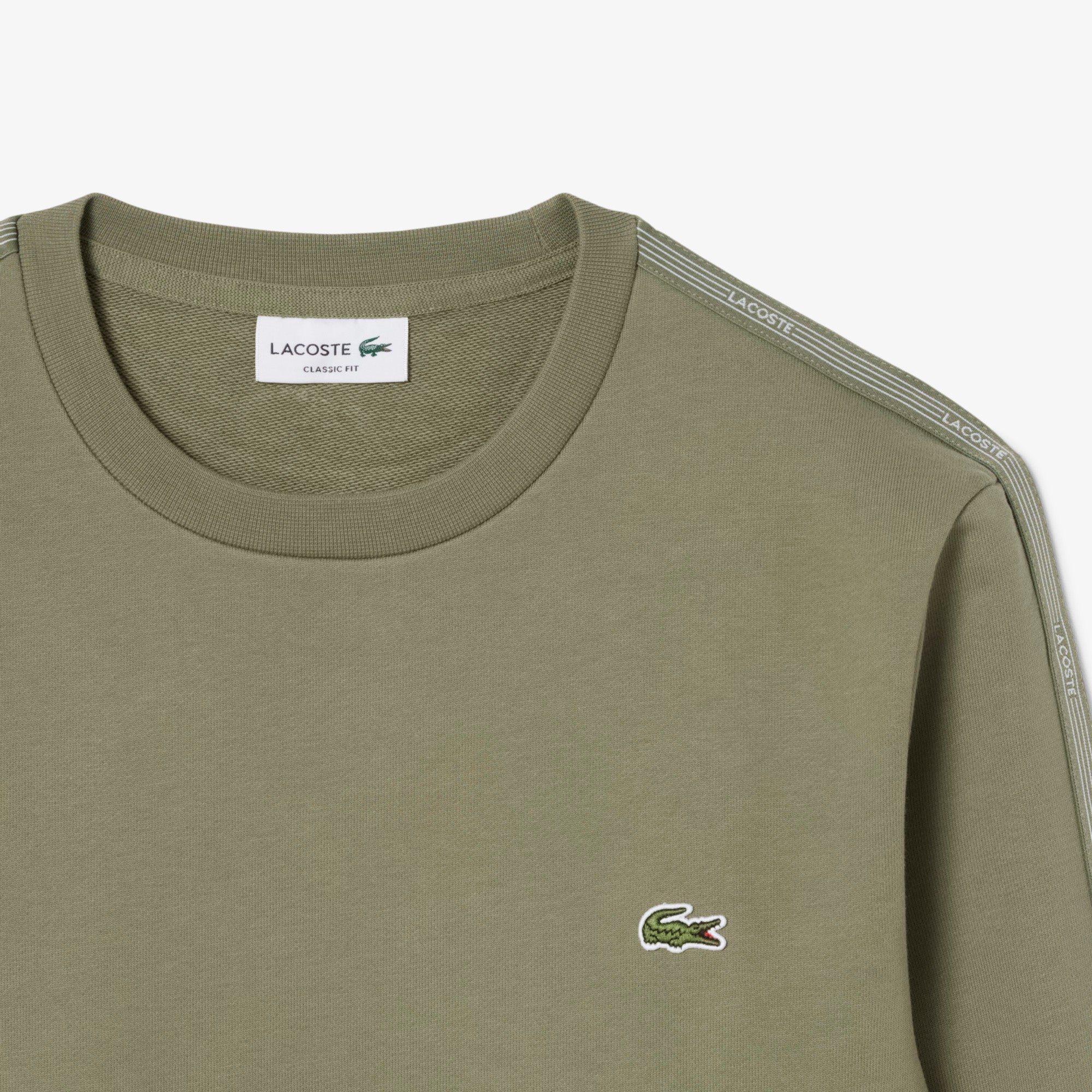 Stripe Band Fleece Sweatshirt