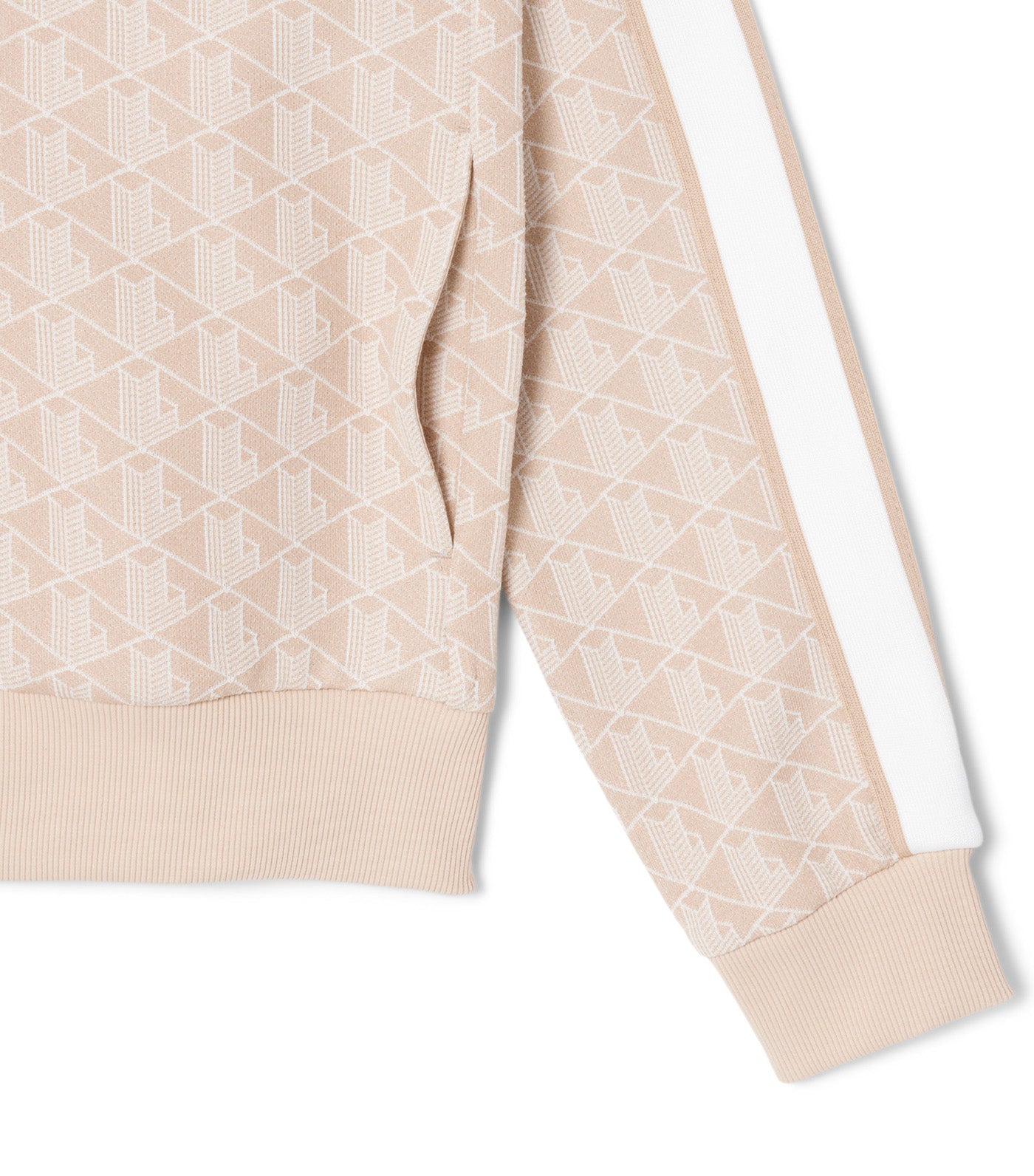 Lacoste Paris Jacquard Monogram Zipped Sweatshirt Lionne/Flour
