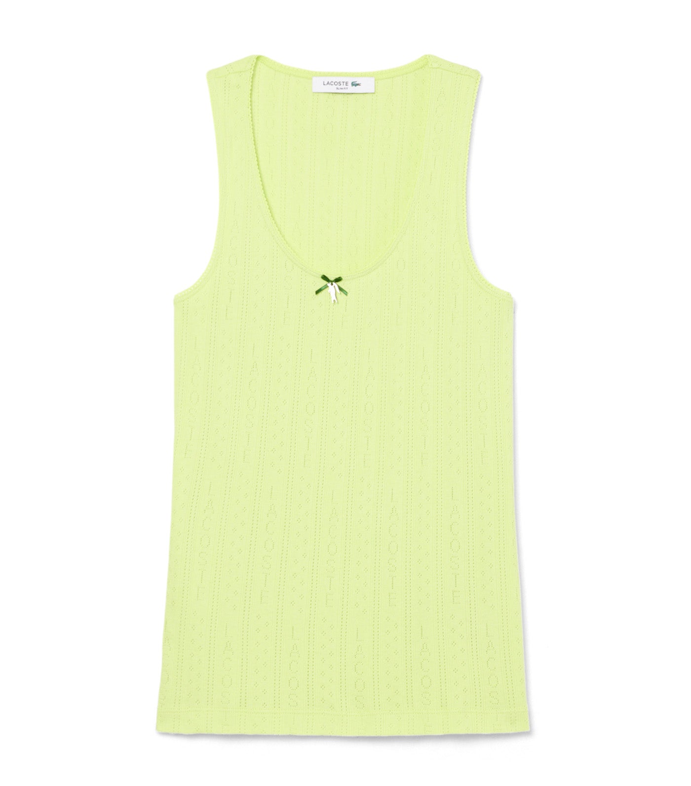 Slim Fit Pointelle Knit Cotton Tank Top