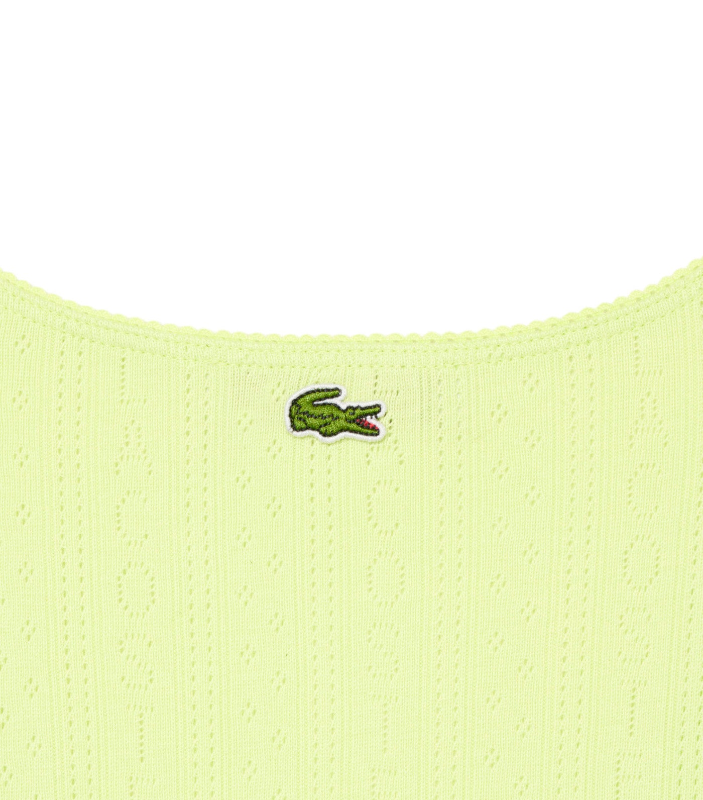 Slim Fit Pointelle Knit Cotton Tank Top