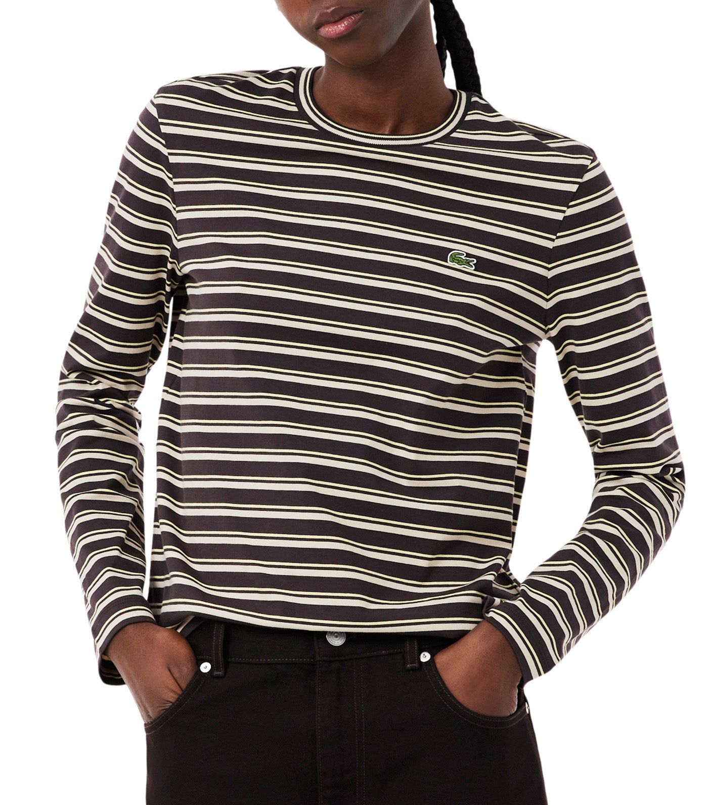 Long Sleeved Striped Jersey T-Shirt Buffalo/Lionne-Yellow