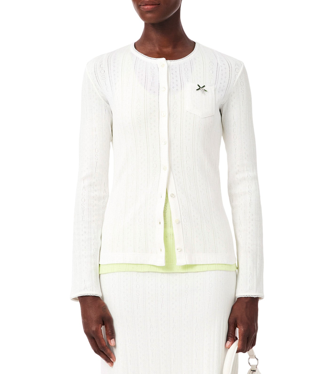 Slim Fit Pointelle Cardigan